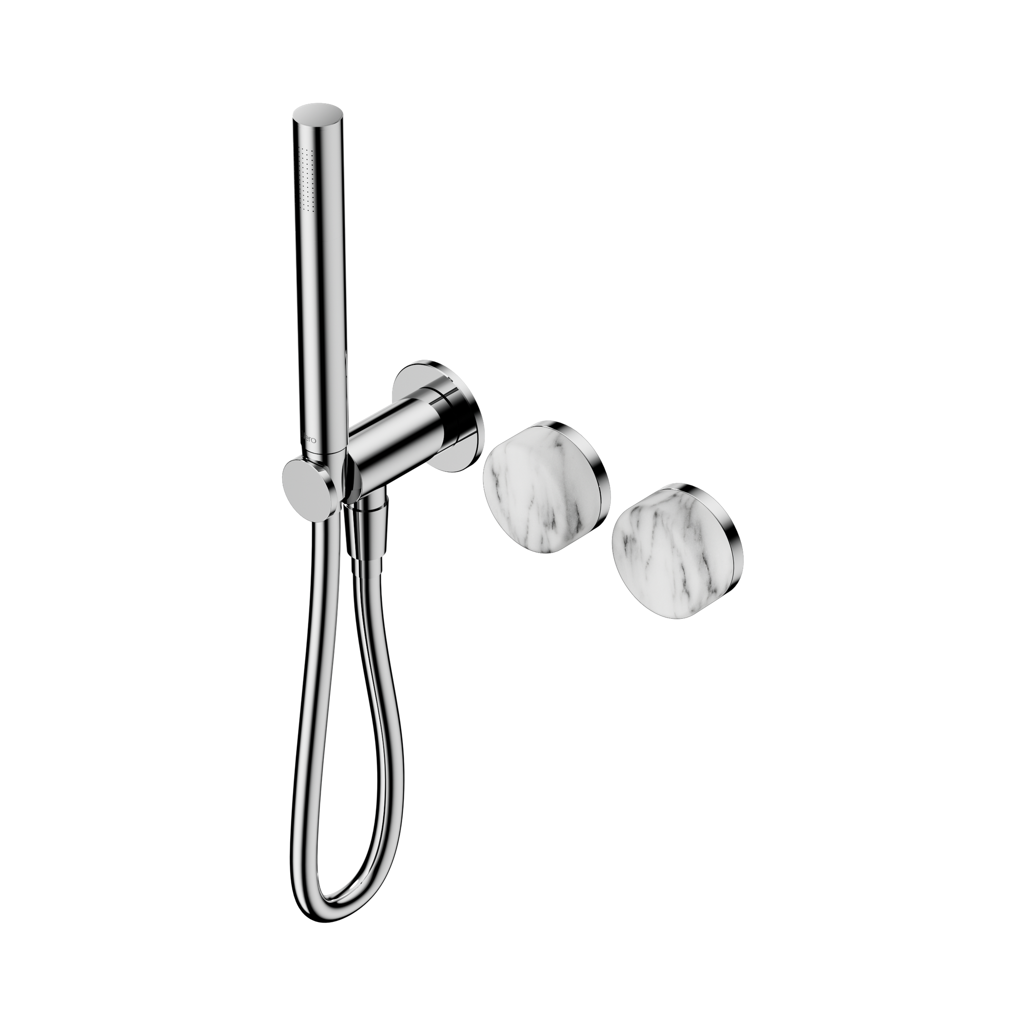 24 E022 CH Serenity Progressive Shower System With Arabescato Corchia Handle And Slim Shower Chrome image 1