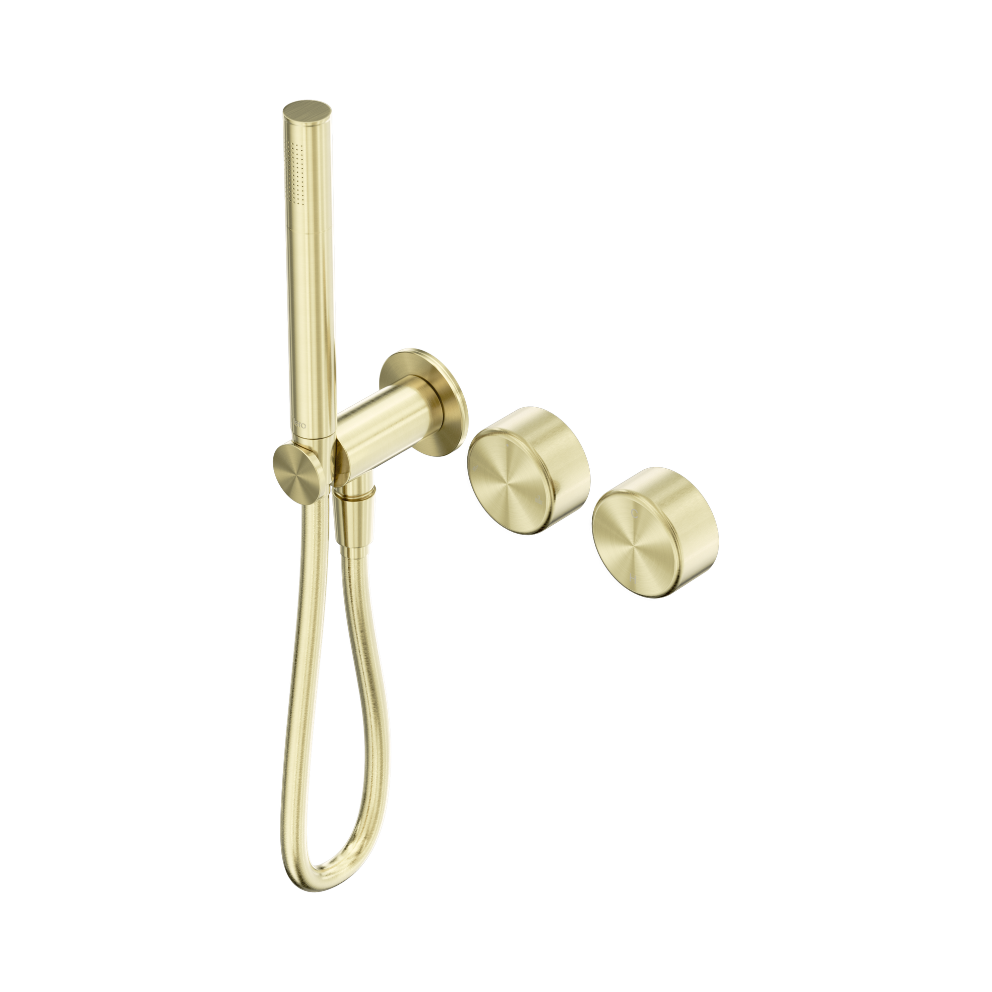 24 E024 BG Serenity Progressive Shower System With Metal Handle And Slim Shower Brushed Gold image 1