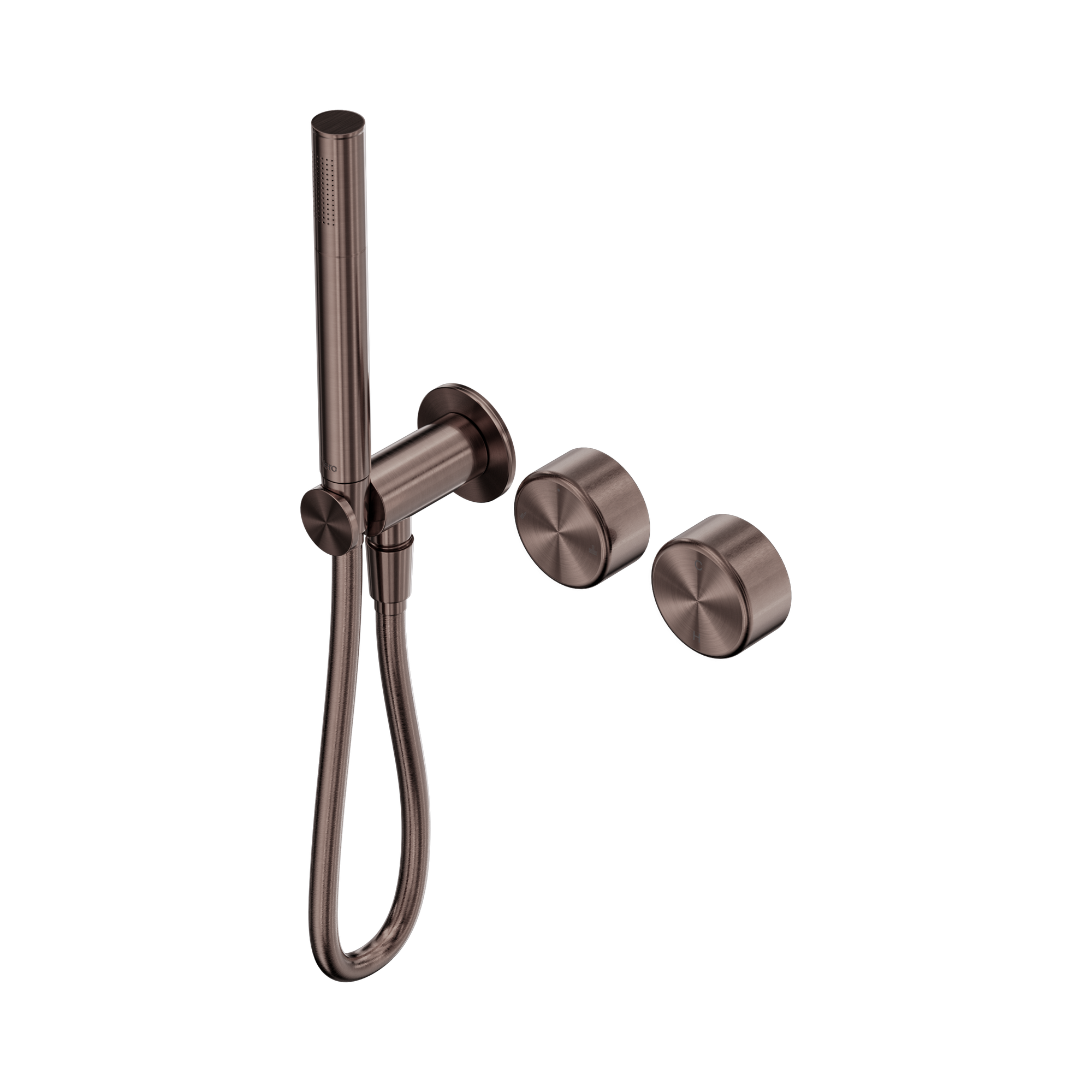 24 E024 BZ Serenity Progressive Shower System With Metal Handle And Slim Shower Brushed Bronze image 1