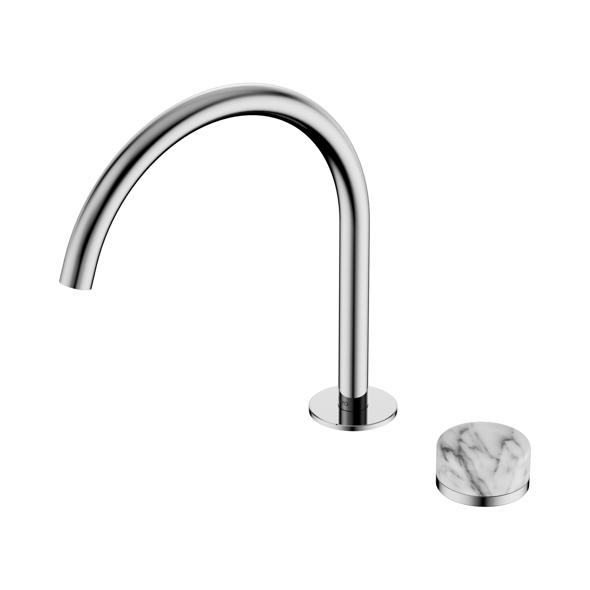 24 E040 CH Serenity Progressive Bath Kitchen Mixer Arc Spout With Arabescato Corchia Handle Chrome image 1