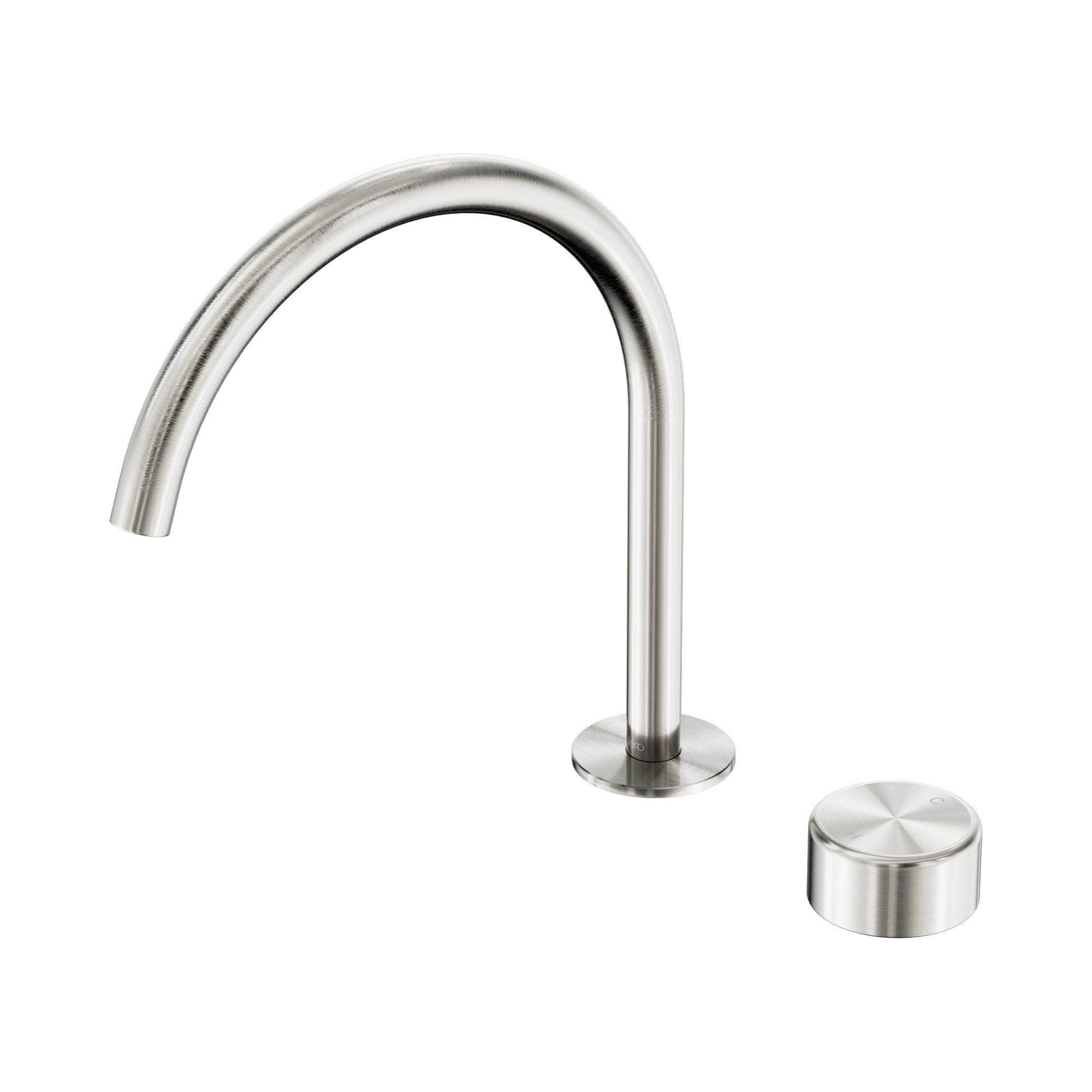 24 E042 BN Serenity Progressive Bath Kitchen Mixer Arc Spout With Metal Handle Brushed Nickel image 1