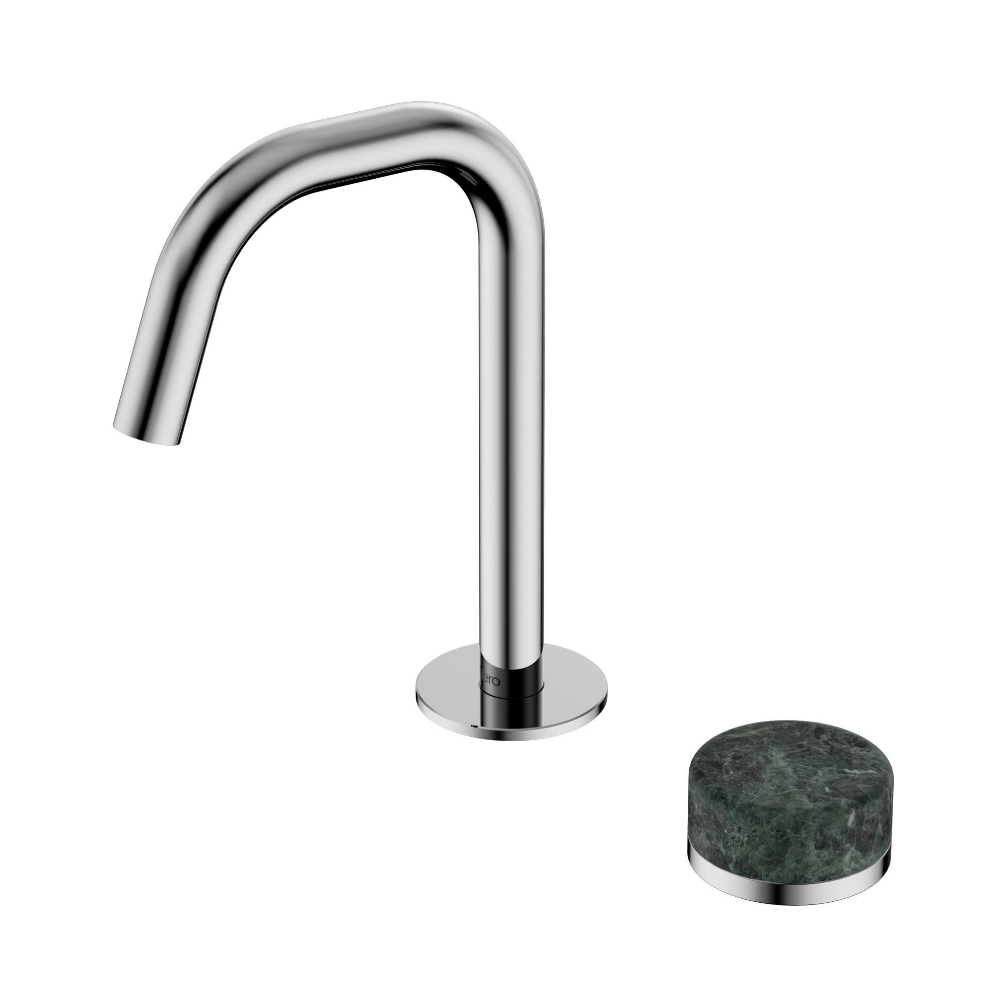 24 E044 CH Serenity Progressive Basin Mixer Edge Spout With Verde Alpi Handle Chrome image 1