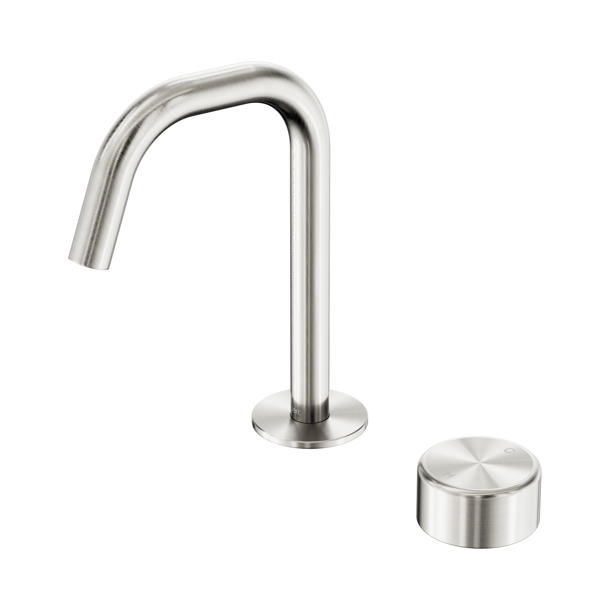 24 E048 BN Serenity Progressive Basin Mixer Edge Spout With Metal Handle Brushed Nickel image 1