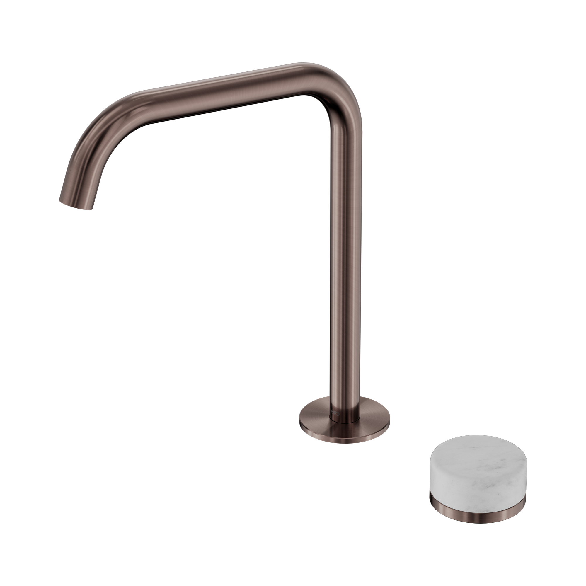24 E049 BZ Serenity Progressive Bath Kitchen Mixer Edge Spout With Carrara Handle Brushed Bronze image 1