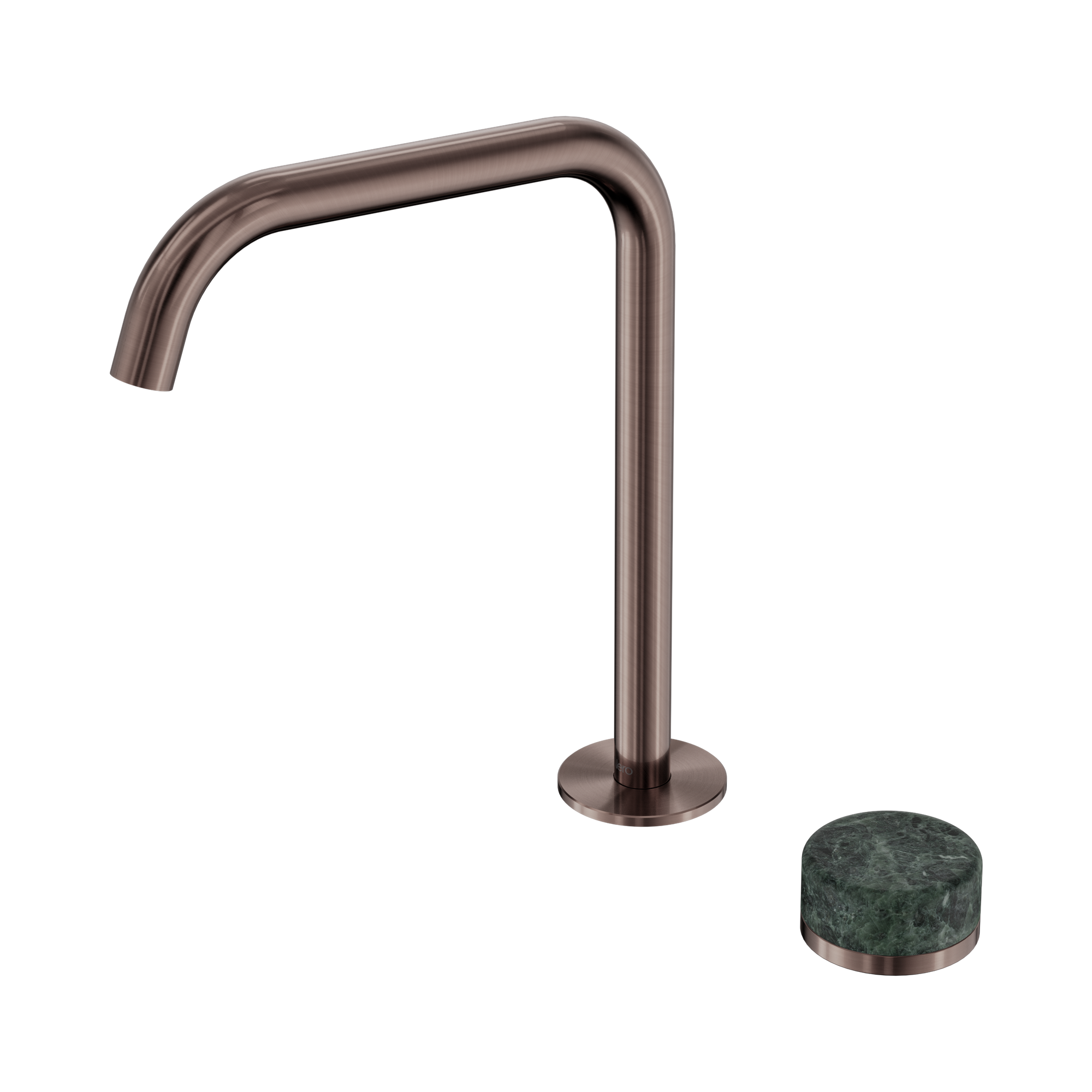 24 E050 BZ Serenity Progressive Bath Kitchen Mixer Edge Spout With Verde Alpi Handle Brushed Bronze image 1