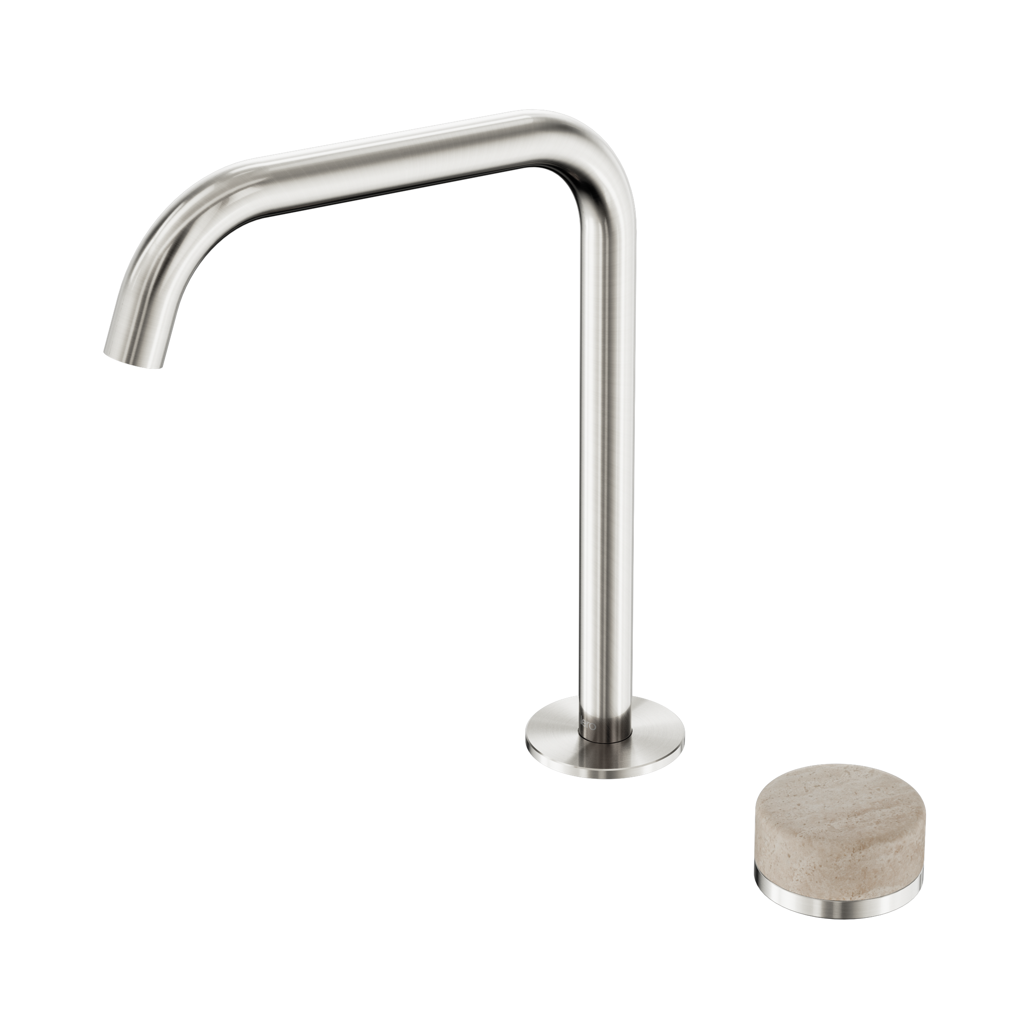 24 E051 BN Serenity Progressive Bath Kitchen Mixer Edge Spout With Rome Travertine Handle Brushed Nickel image 1