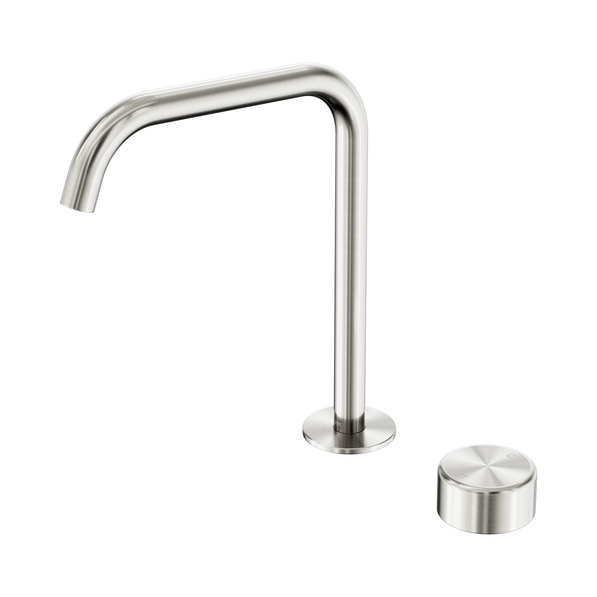 24 E054 BN Serenity Progressive Bath Kitchen Mixer Edge Spout With Metal Handle Brushed Nickel image 1