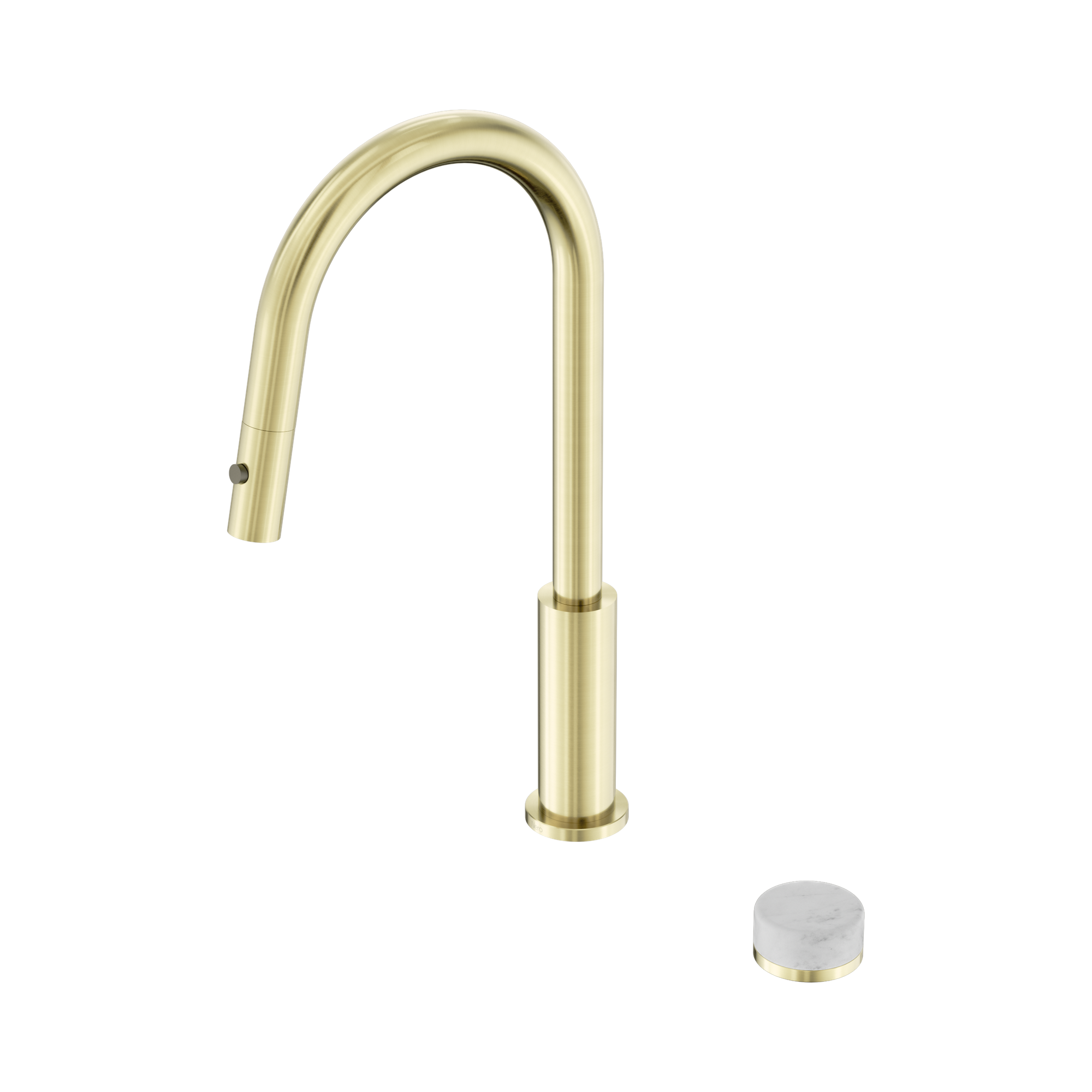 24 E055 BG Serenity Progressive pull out kitchen Set With Carrara Handle Brushed Gold image 1