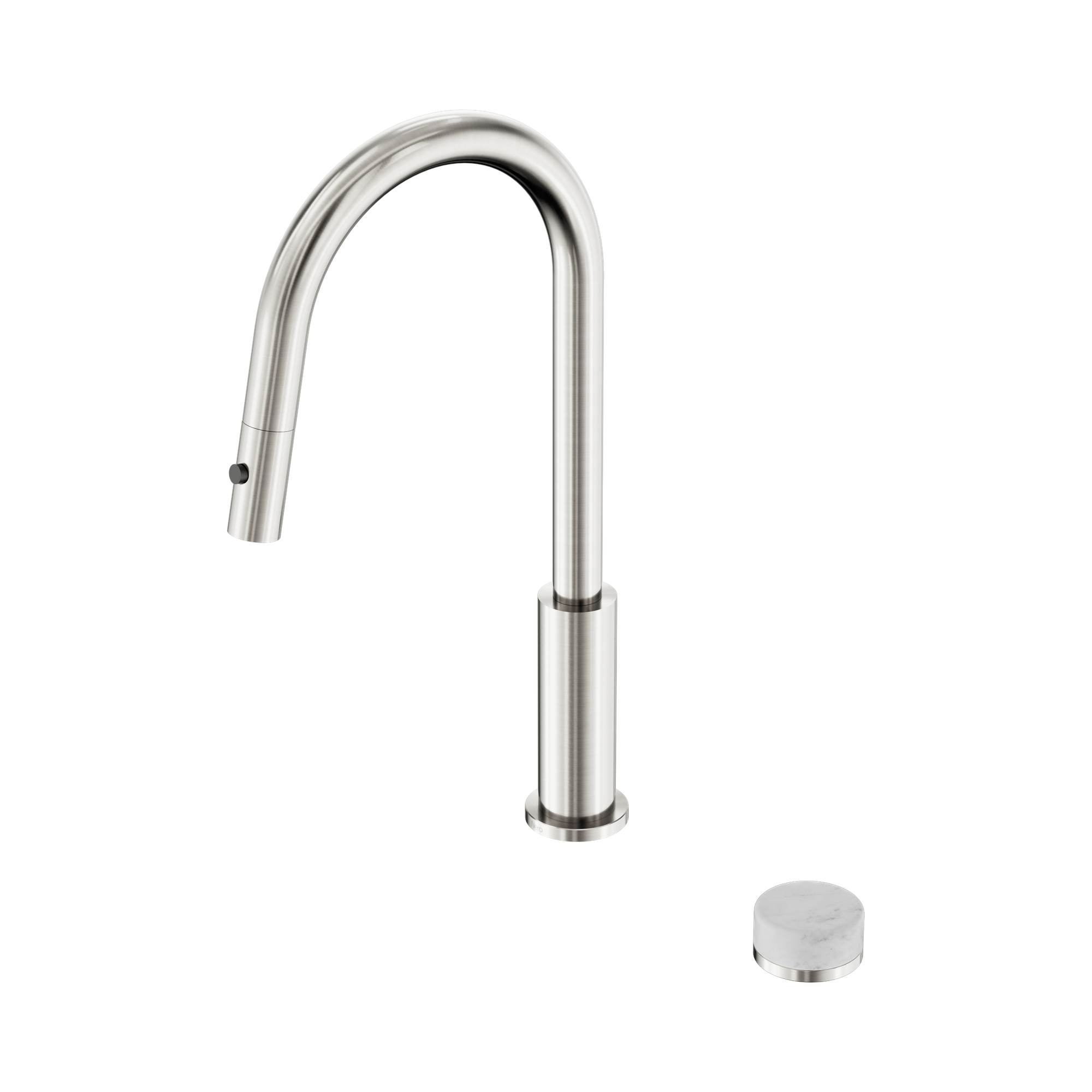 24 E055 BN Serenity Progressive pull out kitchen Set With Carrara Handle Brushed Nickel image 1