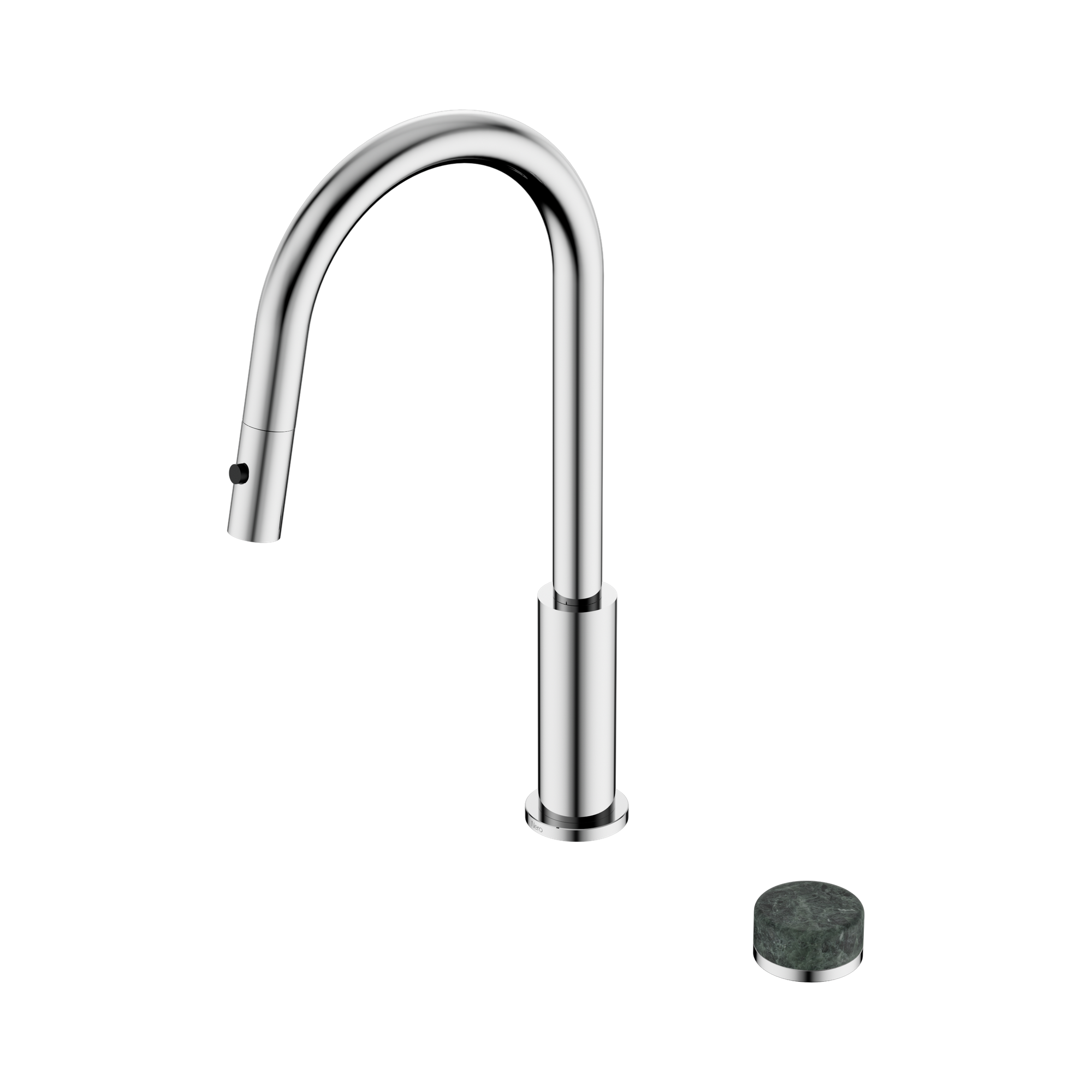 24 E056 CH Serenity Progressive pull out kitchen Set With Verde Alpi Handle Chrome image 1