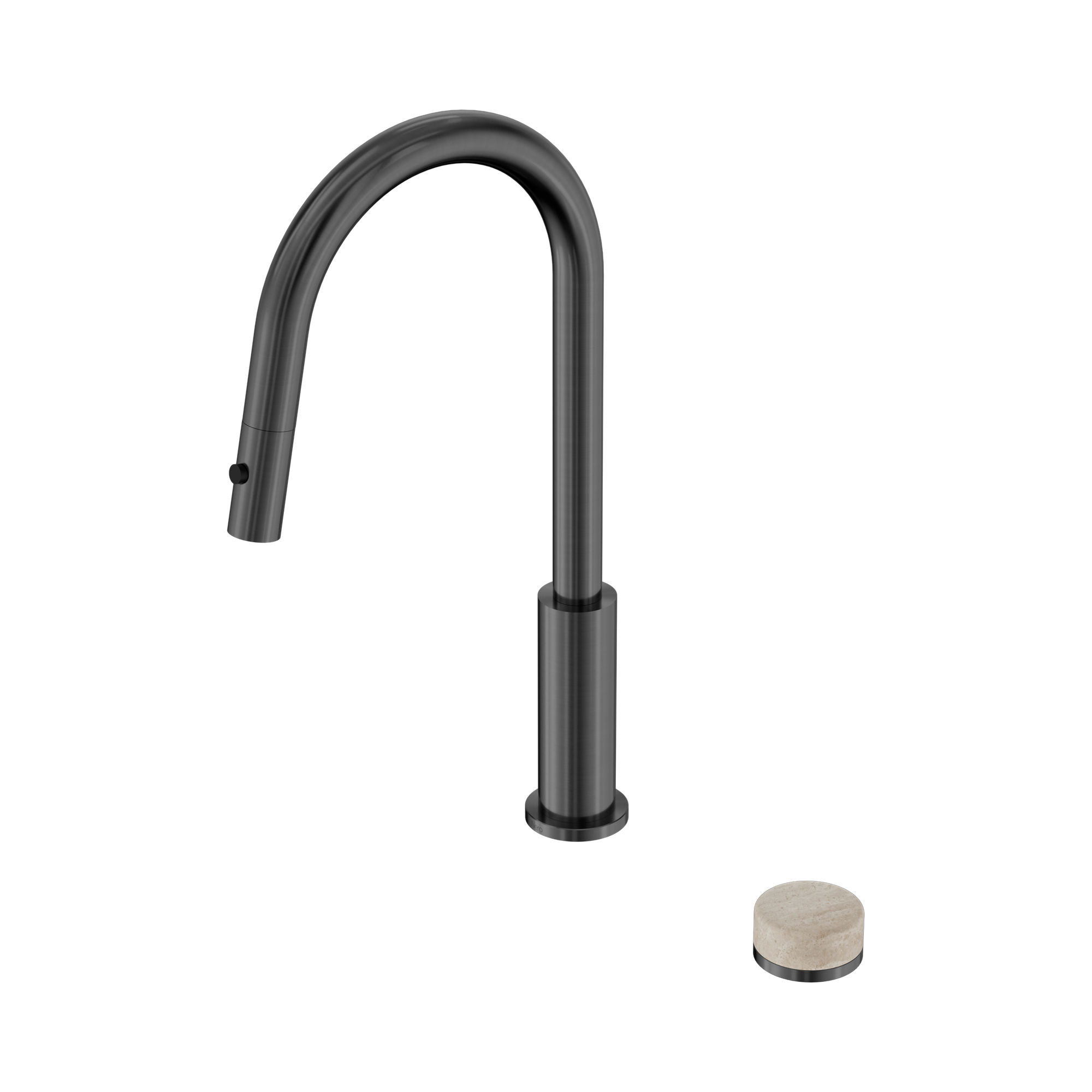 24 E057 GM Serenity Progressive pull out kitchen Set With Rome Travertine Handle Gun Metal image 1