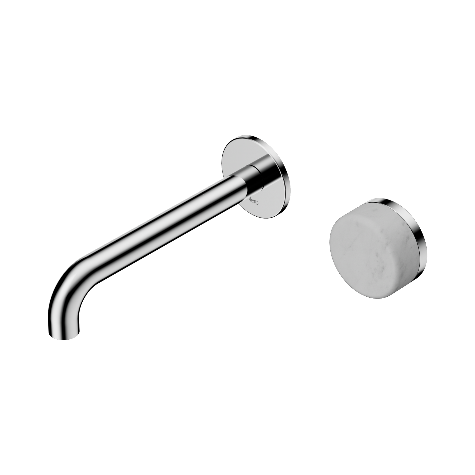 24 E067 CH Serenity Progressive Wall Basin Mixer 185mm Spout With Carrara Handle Chrome image 1