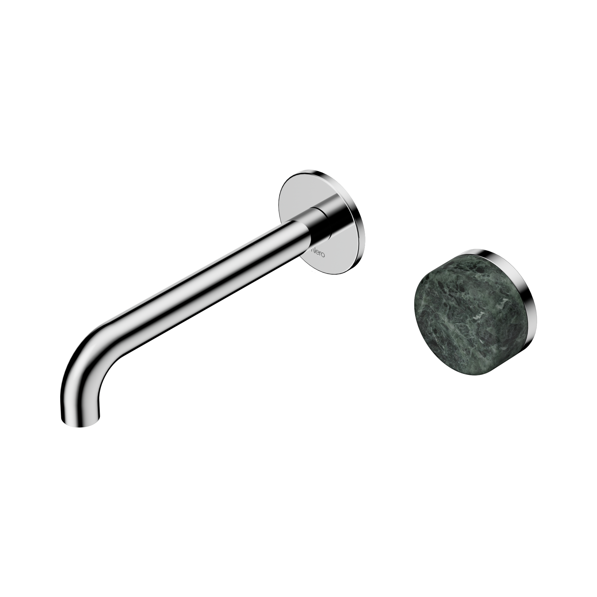 24 E068 CH Serenity Progressive Wall Basin Mixer 185mm Spout With Verde Alpi Handle Chrome image 1