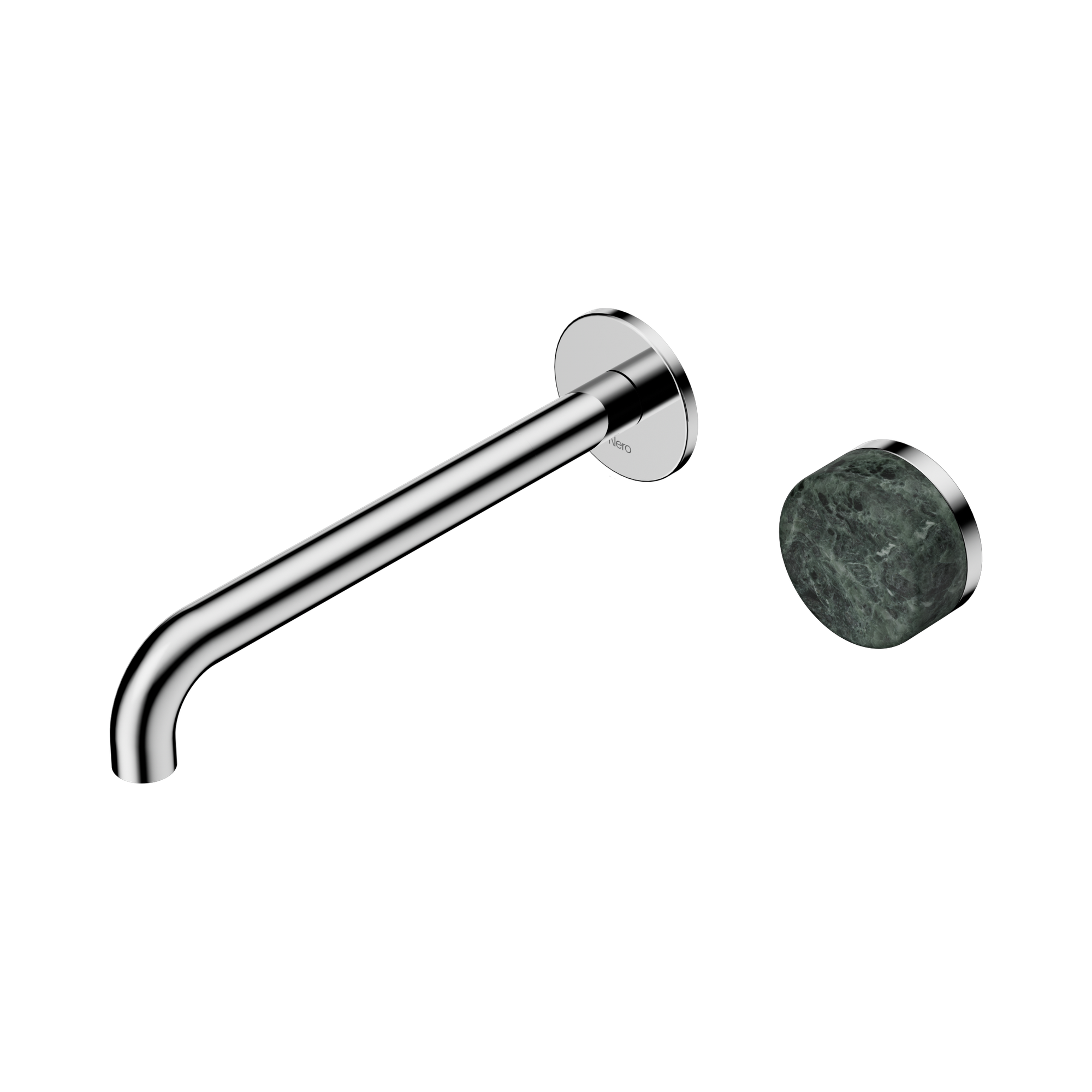 24 E074 CH Serenity Progressive Wall Basin Mixer 220mm Spout With Verde Alpi Handle Chrome image 1