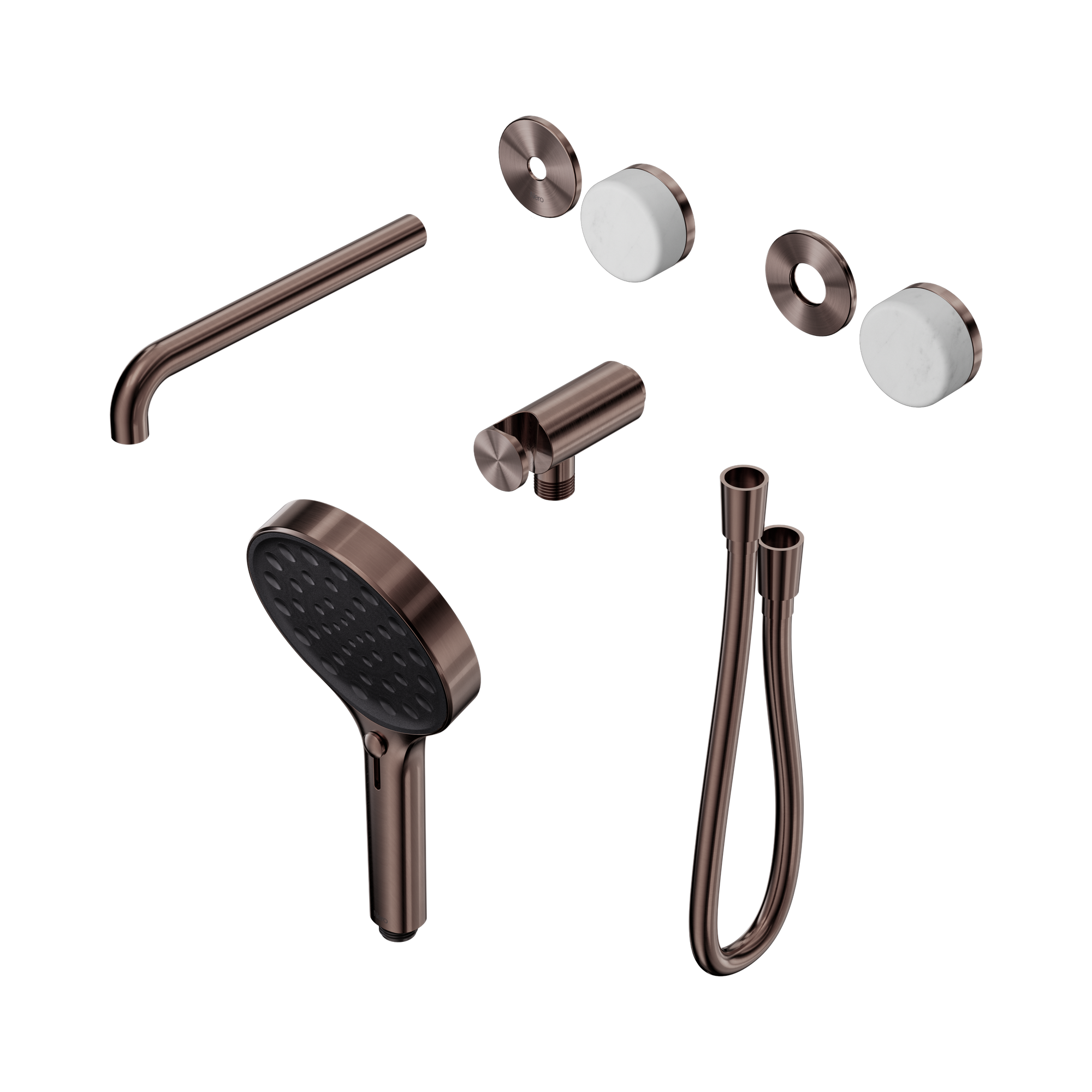 24 E085 BZ Serenity Progressive Shower System With Spout With Carrara Handle And Serenity Hand Shower Trim Kit Only Brushed Bronze image 1