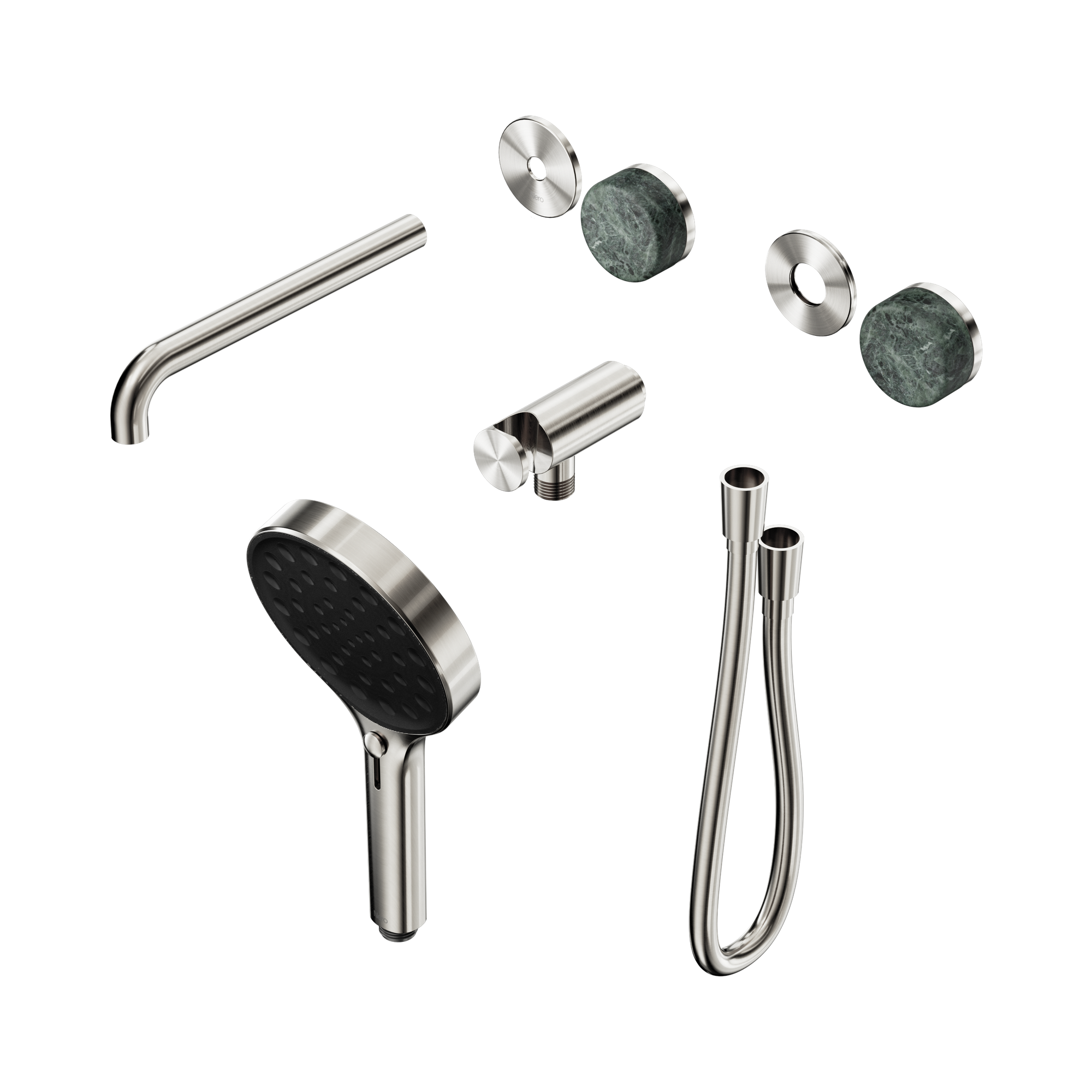 24 E086 BN Serenity Progressive Shower System With Spout With Verde Alpi Handle And Serenity Hand Shower Trim Kit Only Brushed Nickel image 1