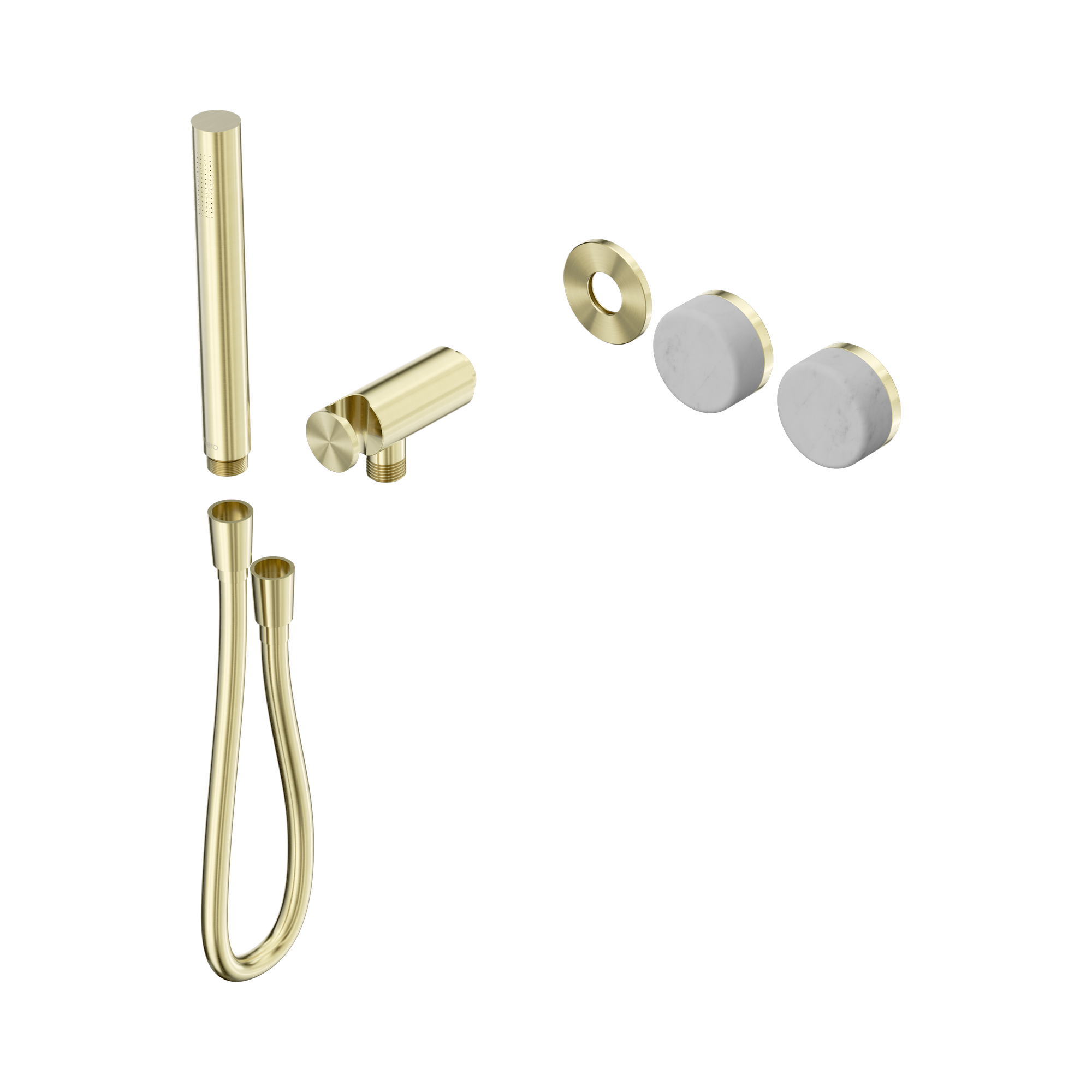 24 E091 BG Serenity Progressive Shower System With Carrara Handle And Slim Shower Trim Kit Only Brushed Gold image 1