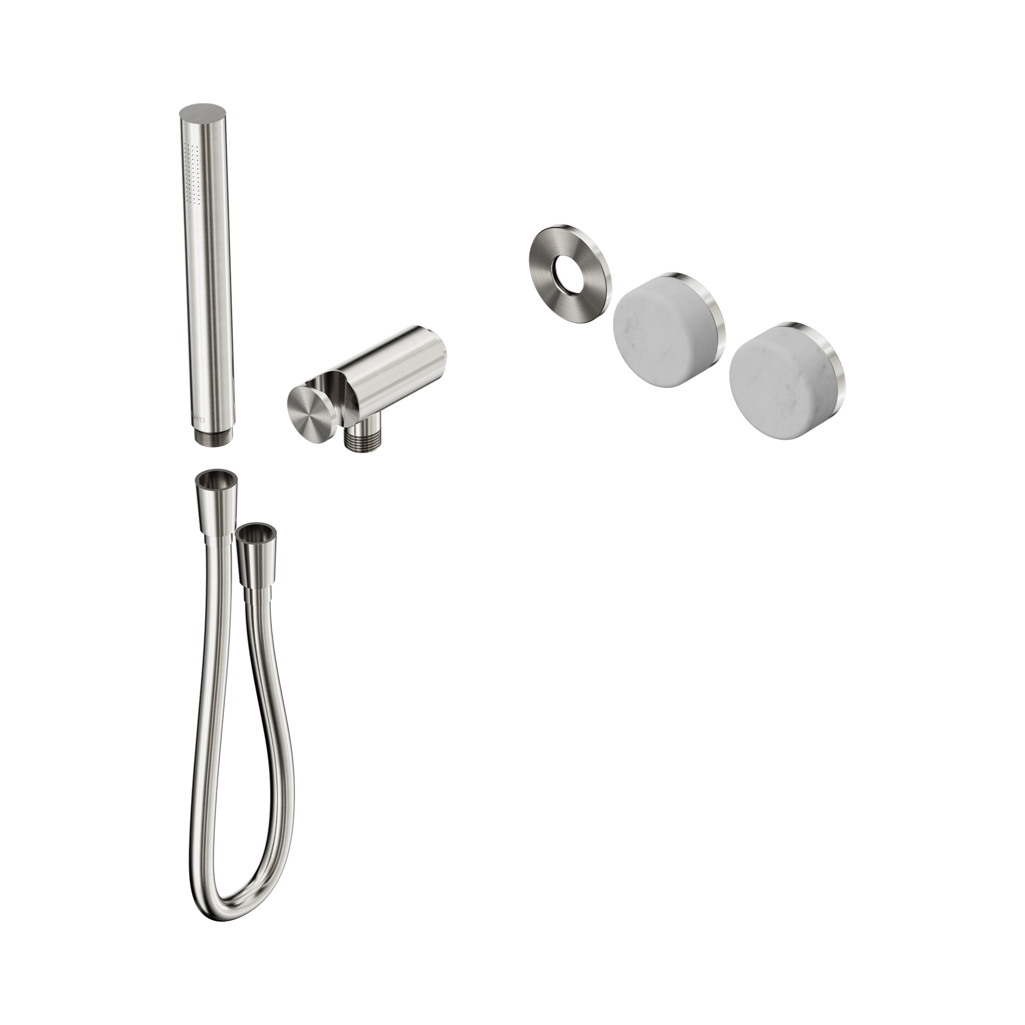 24 E091 BN Serenity Progressive Shower System With Carrara Handle And Slim Shower Trim Kit Only Brushed Nickel image 1