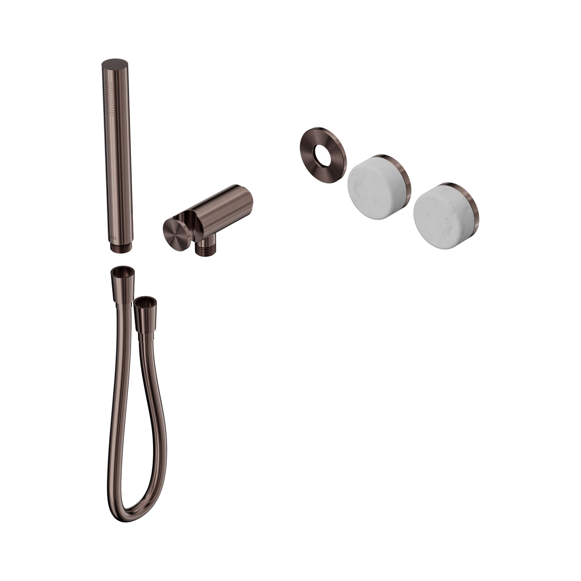 24 E091 BZ Serenity Progressive Shower System With Carrara Handle And Slim Shower Trim Kit Only Brushed Bronze image 1