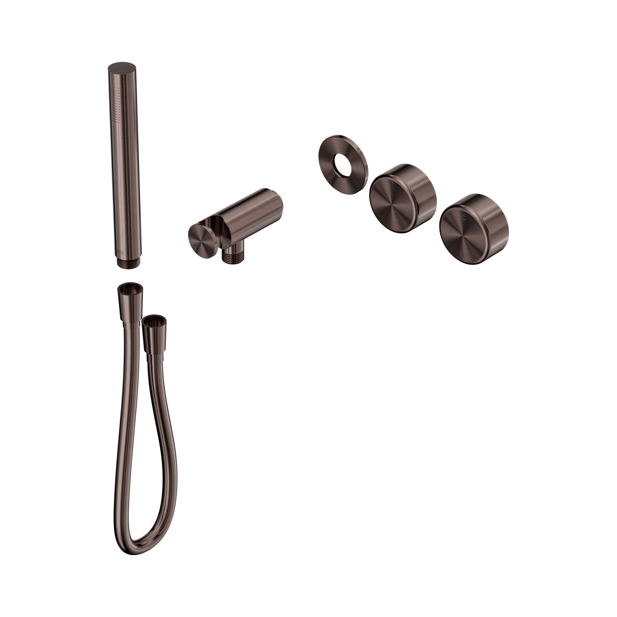 24 E096 BZ Serenity Progressive Shower System With Metal Handle And Slim Shower Trim Kit Only Brushed Bronze image 1
