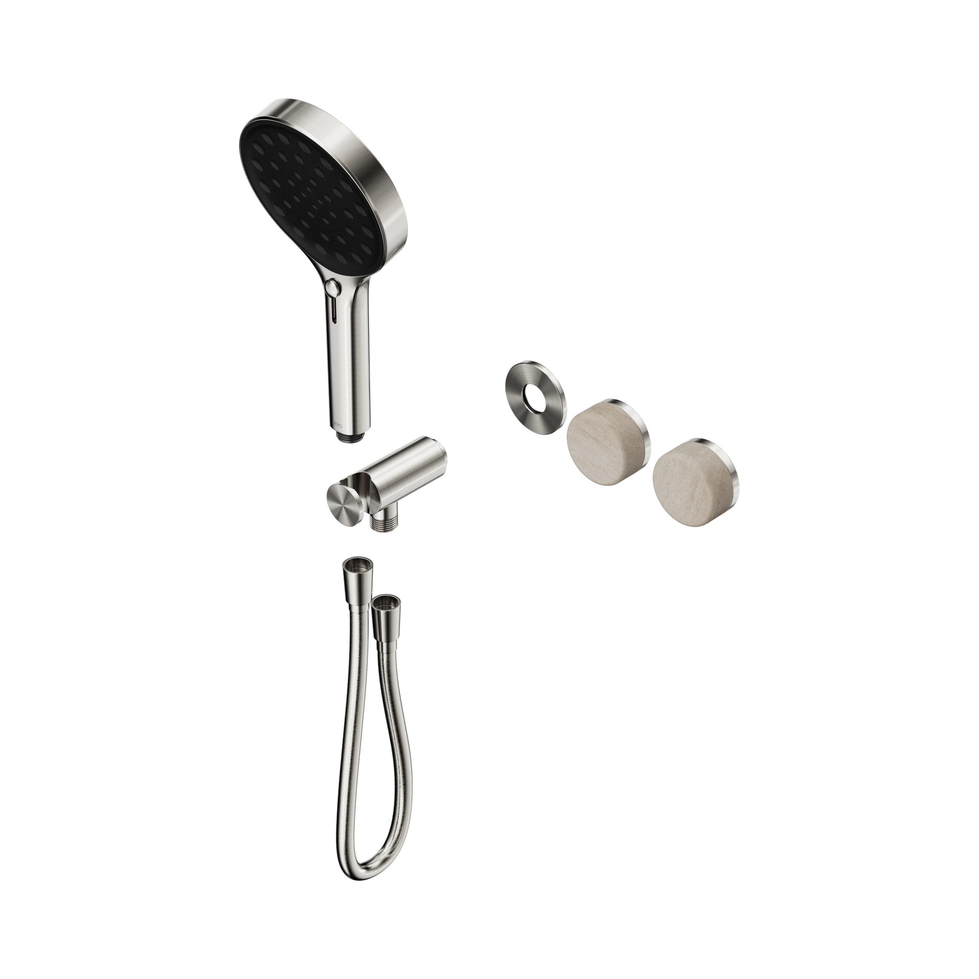 24 E099 BN Serenity Progressive Shower System With Rome Travertine Handle And Serenity Hand Shower Trim Kit Only Brushed Nickel image 1