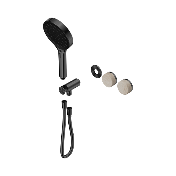 24 E099 GM Serenity Progressive Shower System With Rome Travertine Handle And Serenity Hand Shower Trim Kit Only Gun Metal Thumb