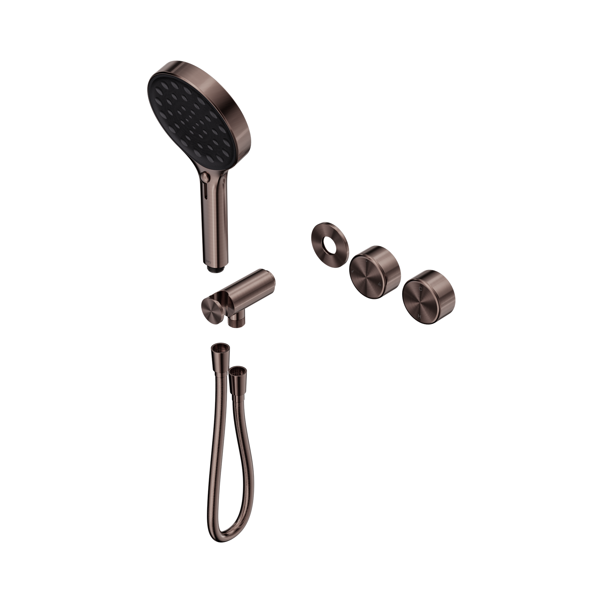 24 E102 BZ Serenity Progressive Shower System With Metal Handle And Serenity Hand Shower Trim Kit Only Brushed Bronze image 1