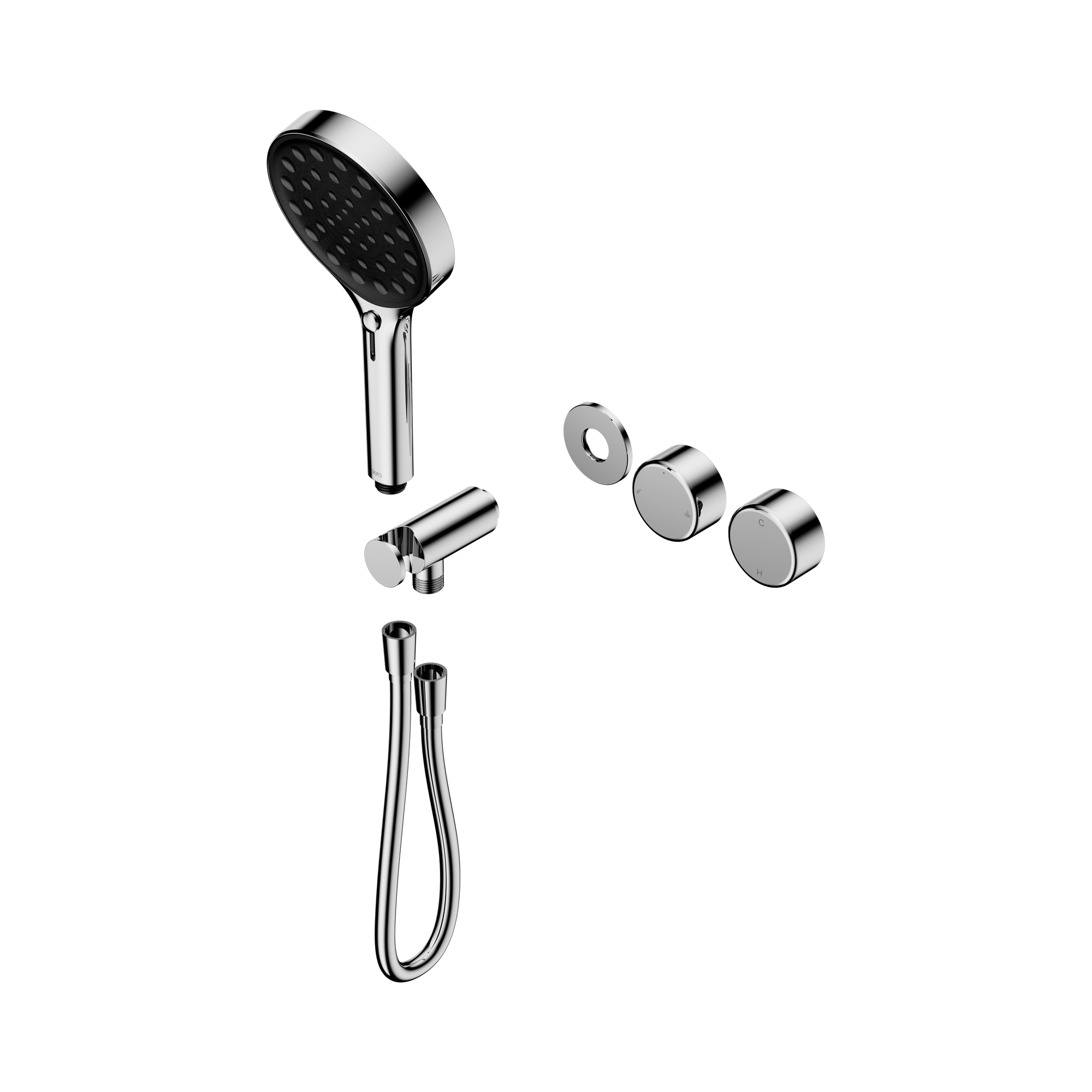 24 E102 CH Serenity Progressive Shower System With Metal Handle And Serenity Hand Shower Trim Kit Only Chrome image 1