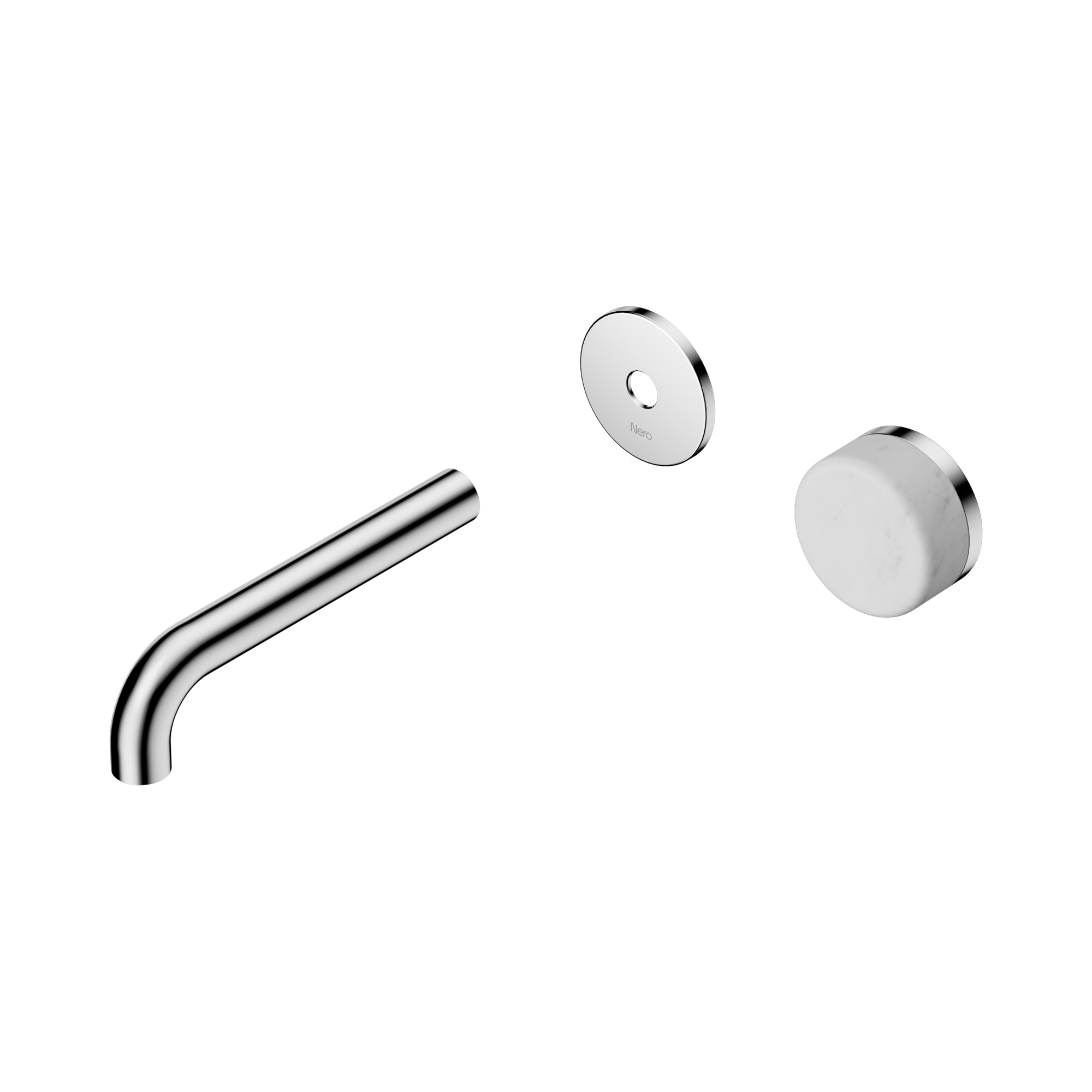 24 E103 CH Serenity Progressive Wall Basin Mixer 160mm Spout With Carrara Handle Trim Kit Only Chrome image 1