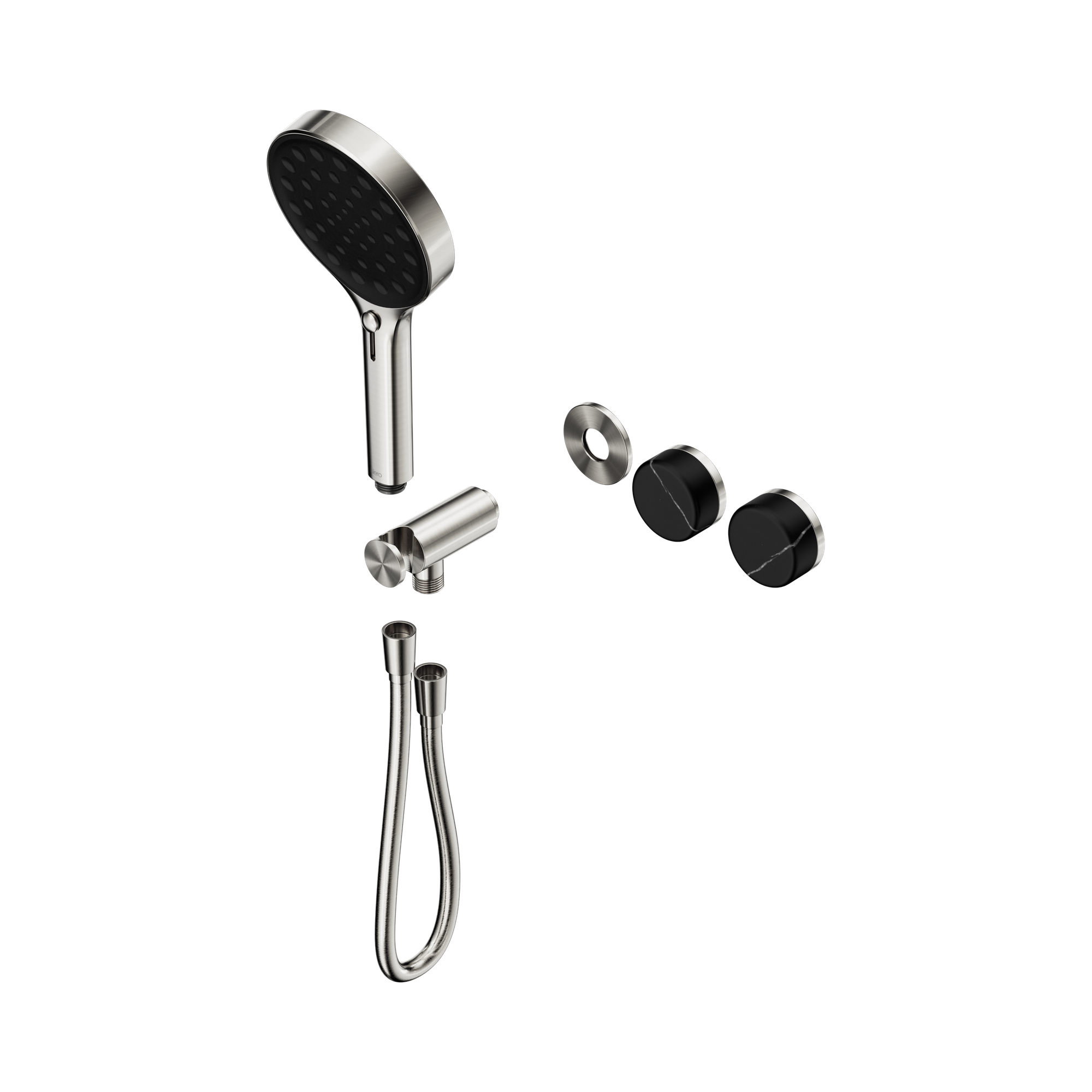24 E124 BN Serenity Progressive Shower System With Marquina Black Handle And Serenity Hand Shower Trim Kit Only Brushed Nickel image 1