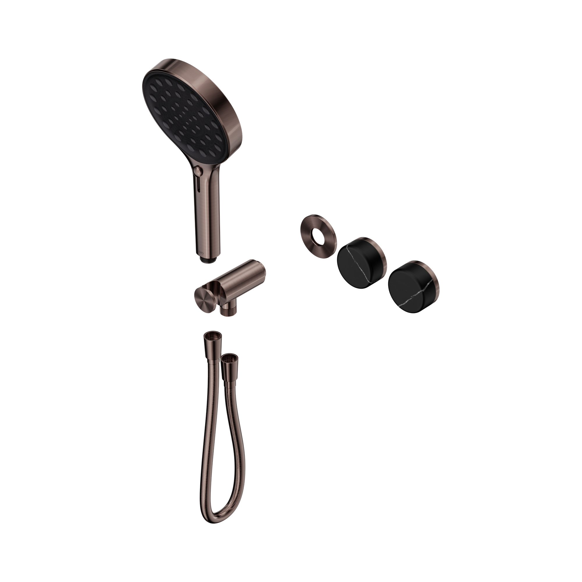 24 E124 BZ Serenity Progressive Shower System With Marquina Black Handle And Serenity Hand Shower Trim Kit Only Brushed Bronze image 1