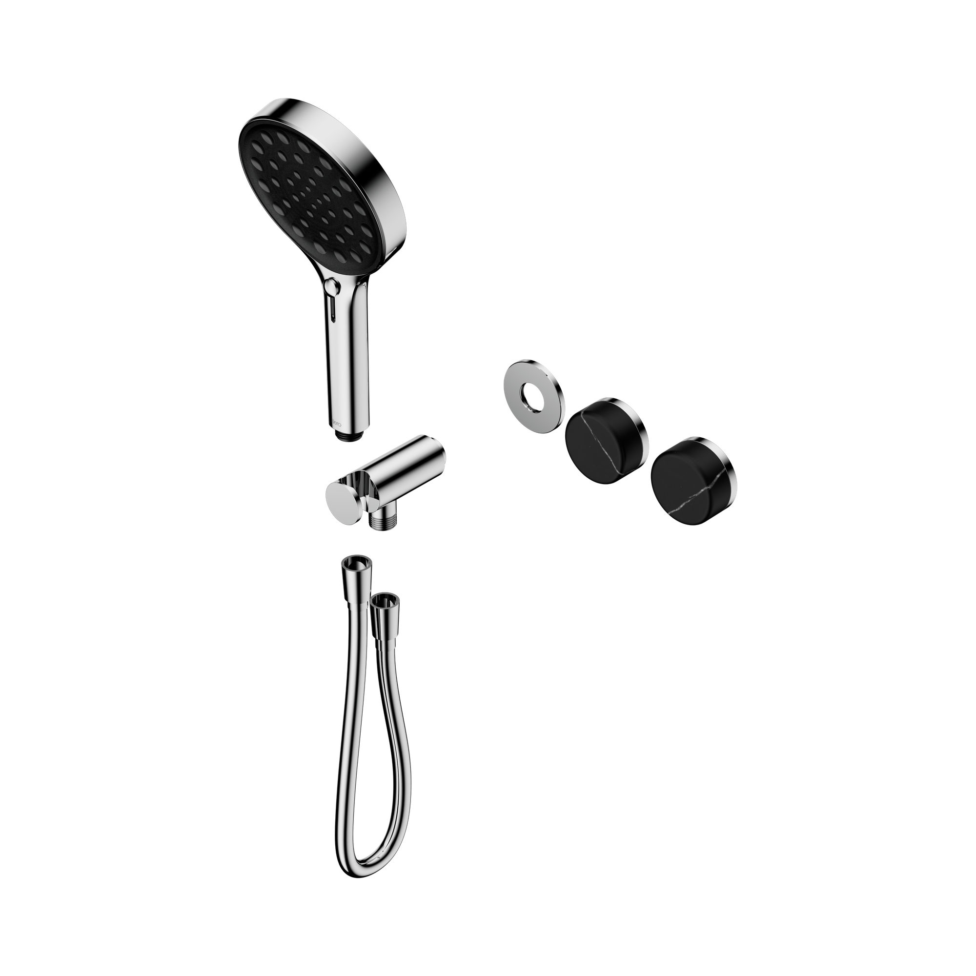 24 E124 CH Serenity Progressive Shower System With Marquina Black Handle And Serenity Hand Shower Trim Kit Only Chrome image 1
