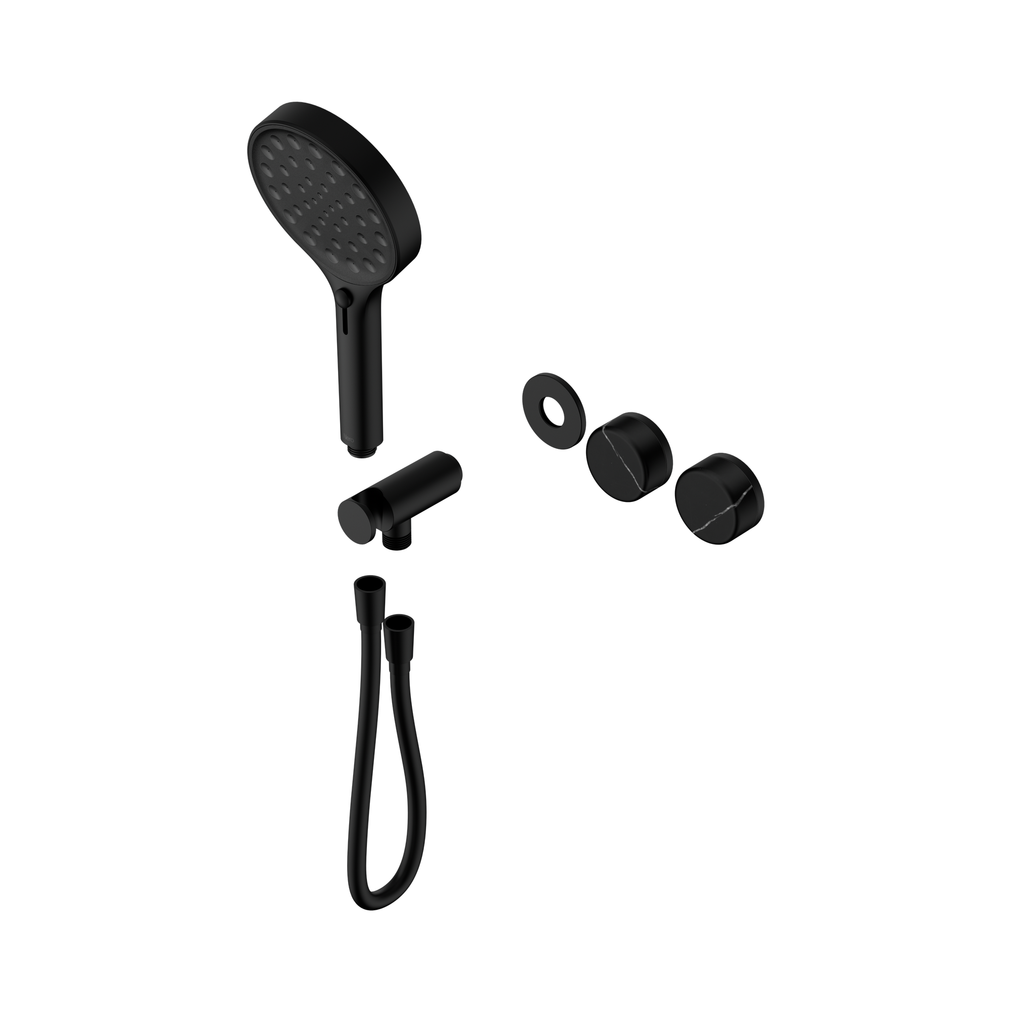 24 E124 MB Serenity Progressive Shower System With Marquina Black Handle And Serenity Hand Shower Trim Kit Only Matte Black image 1