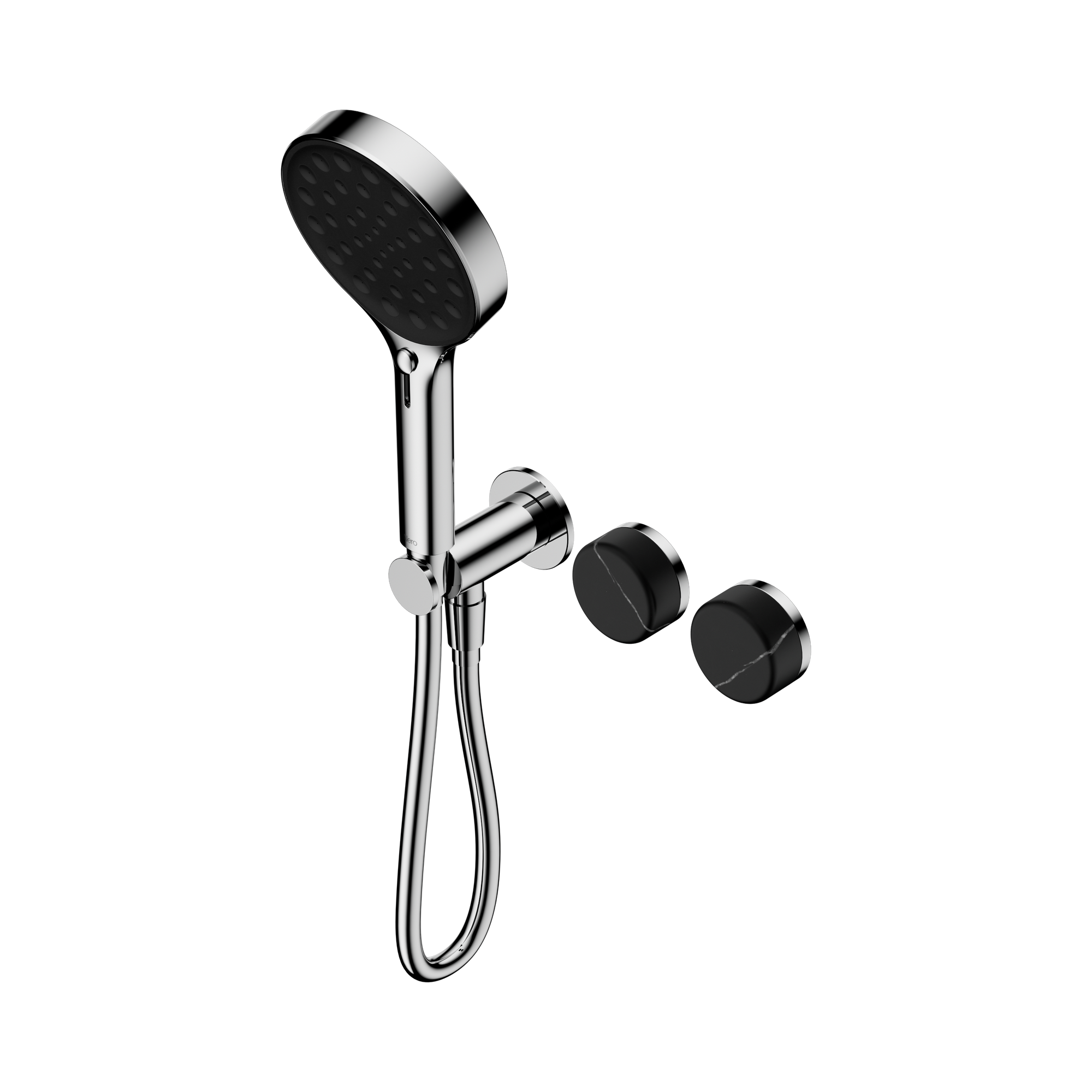 24 E132 CH Serenity Progressive Shower System With Marquina Black Handle And Serenity Hand Shower Chrome image 1