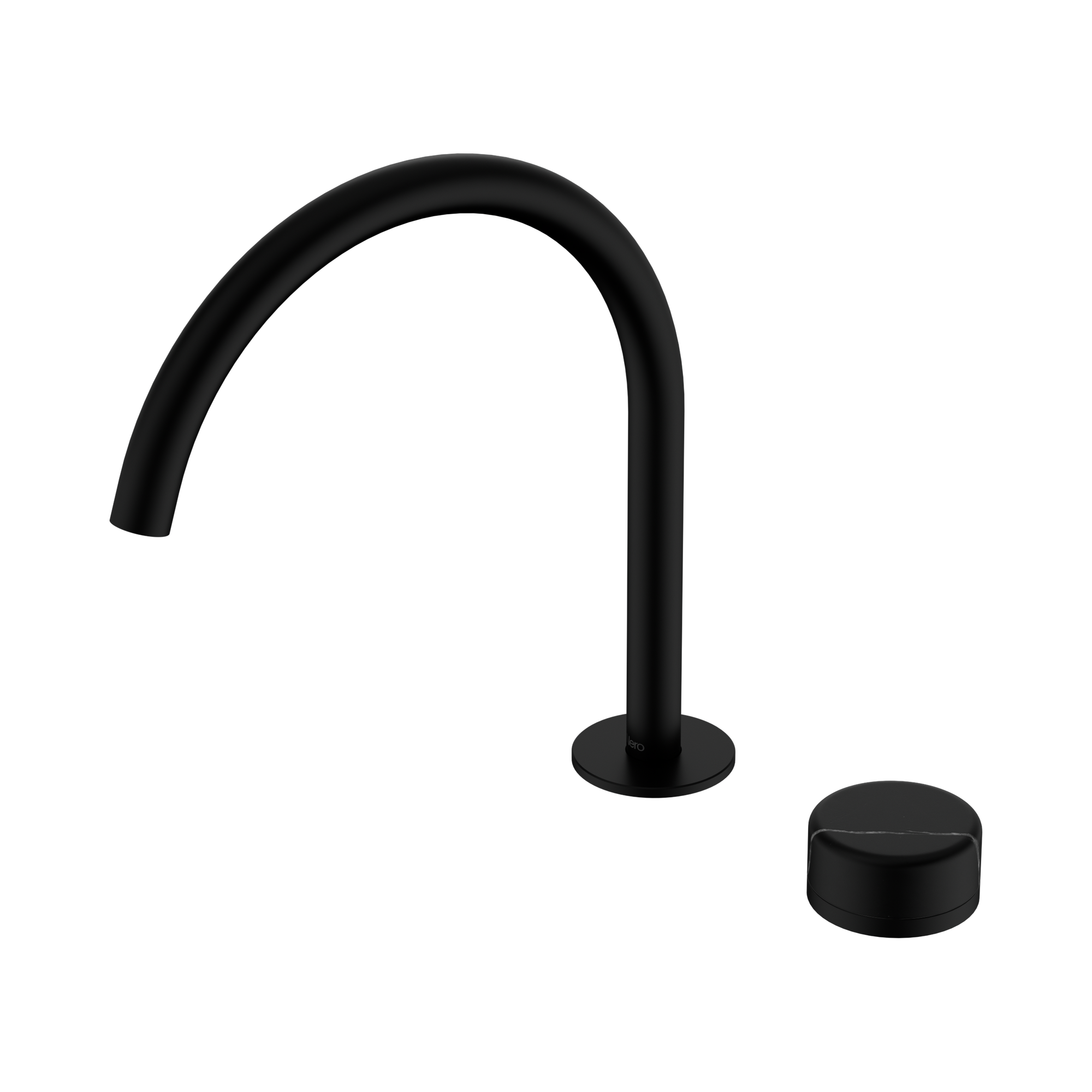 24 E134 MB Serenity Progressive Bath Kitchen Mixer Arc Spout With Marquina Black Handle Matte Black image 1