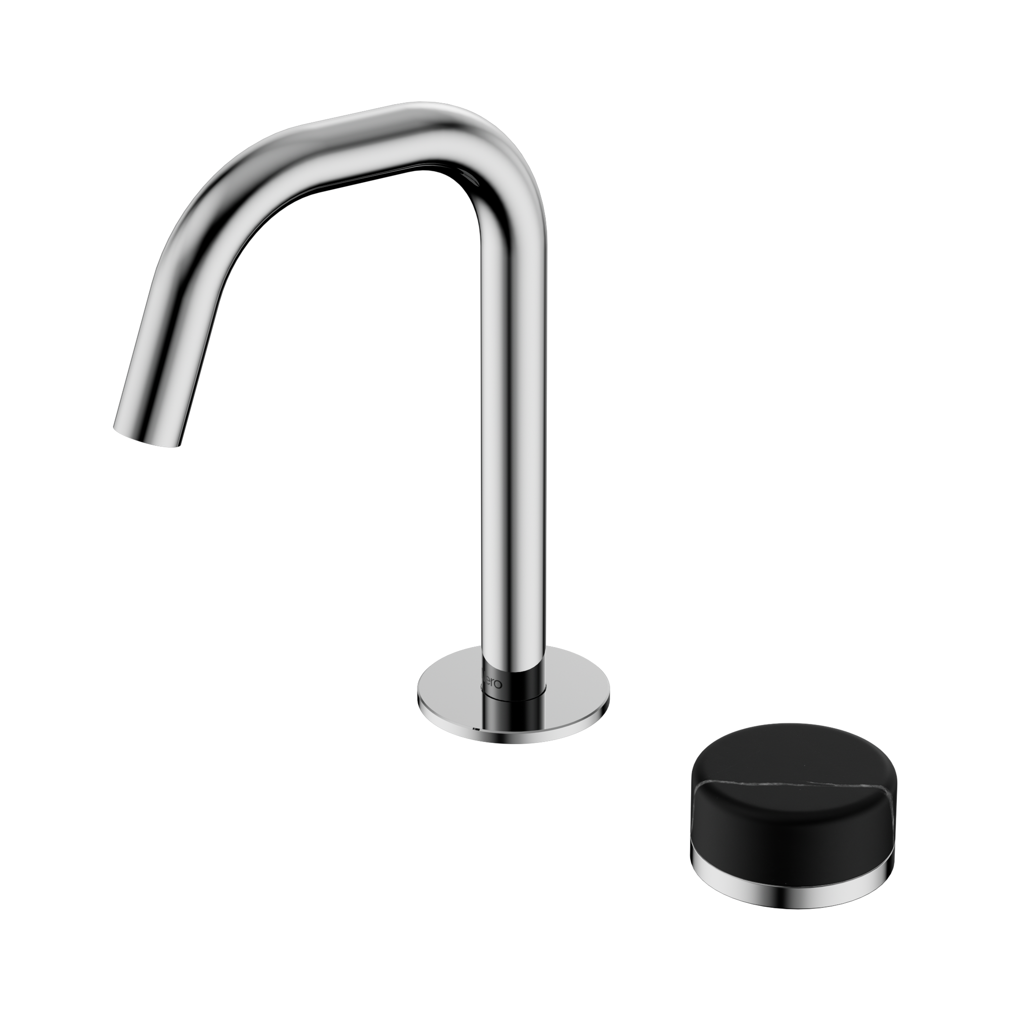 24 E135 CH Serenity Progressive Basin Mixer Edge Spout With Marquina Black Handle Chrome image 1