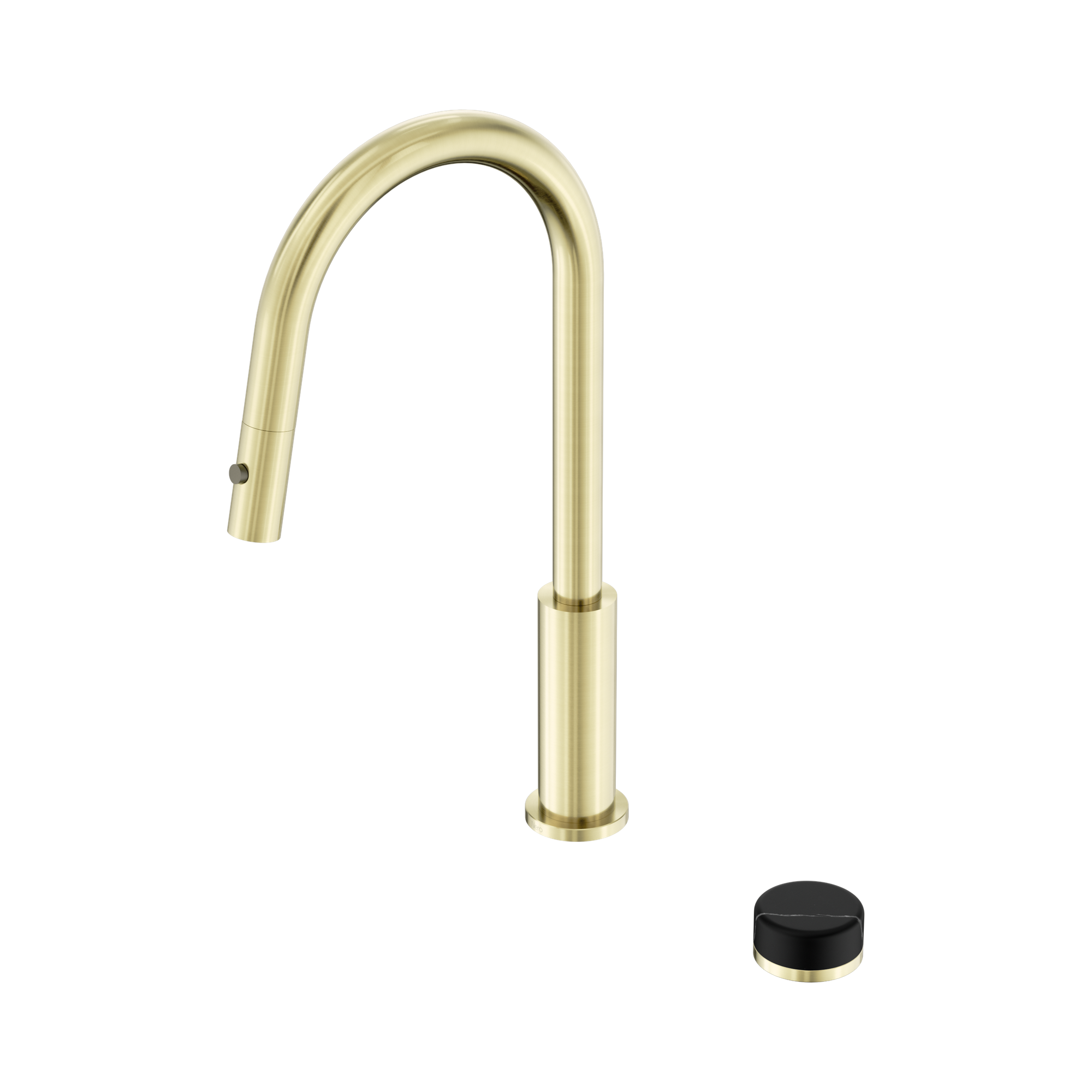 24 E137 BG Serenity Progressive pull out kitchen Set With Marquina Black Handle Brushed Gold image 1