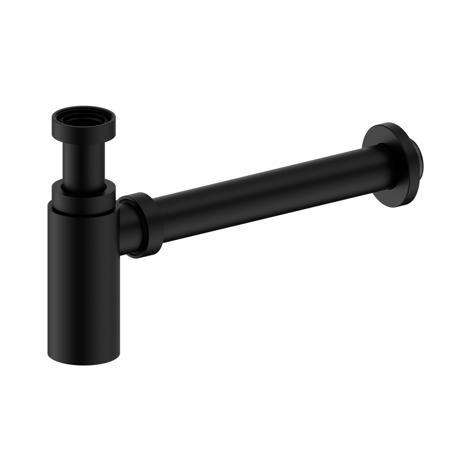 25 A001 MB 40mm Round Bottle Trap II Matte Black image 1