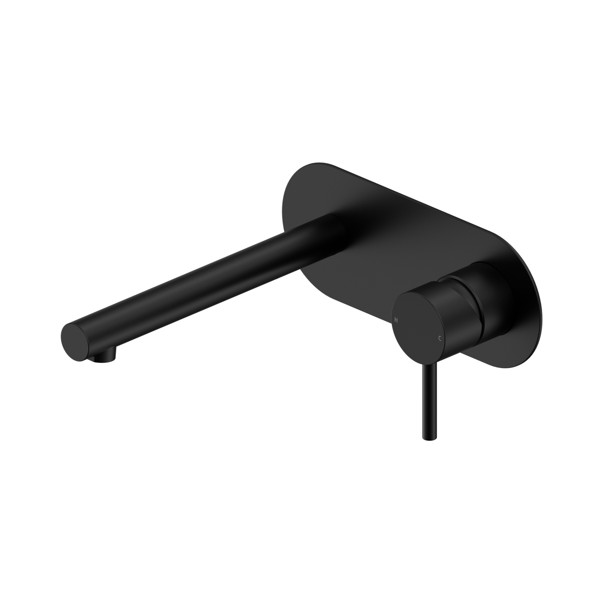 25 B005 MB Dolce II Wall Basin Bath Mixer Matte Black image 1