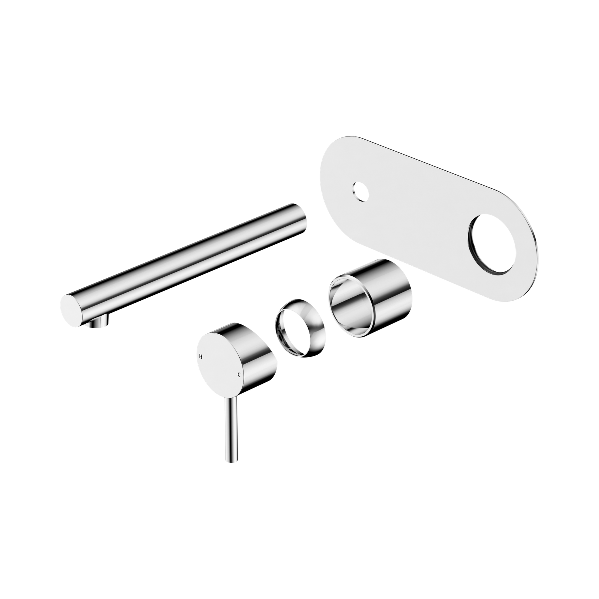 25 B007 CH Dolce II Wall Basin Bath Mixer Trim Kits Only Chrome image 1