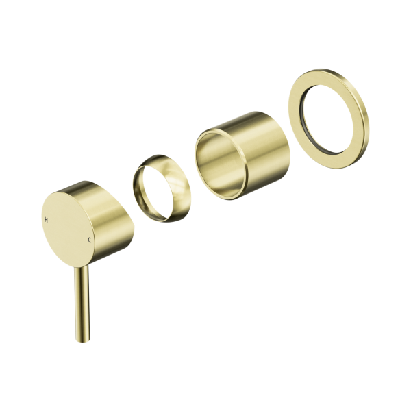 25 B012 BG Dolce II Shower Mixer Trim Kits Only Brushed Gold Thumb