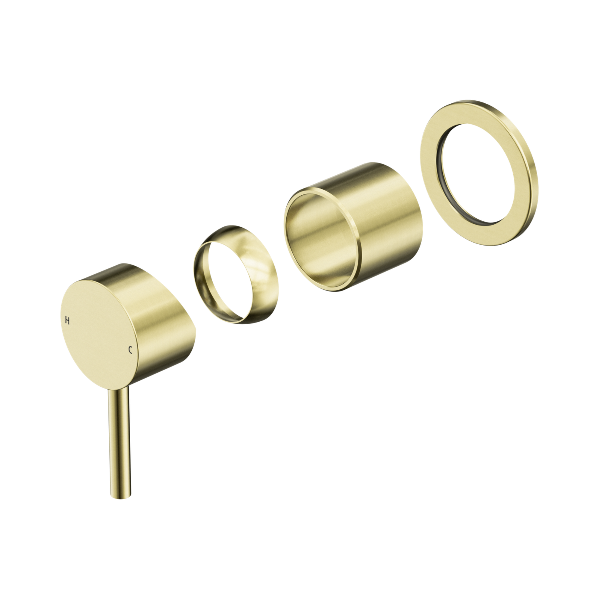 25 B012 BG Dolce II Shower Mixer Trim Kits Only Brushed Gold image 1