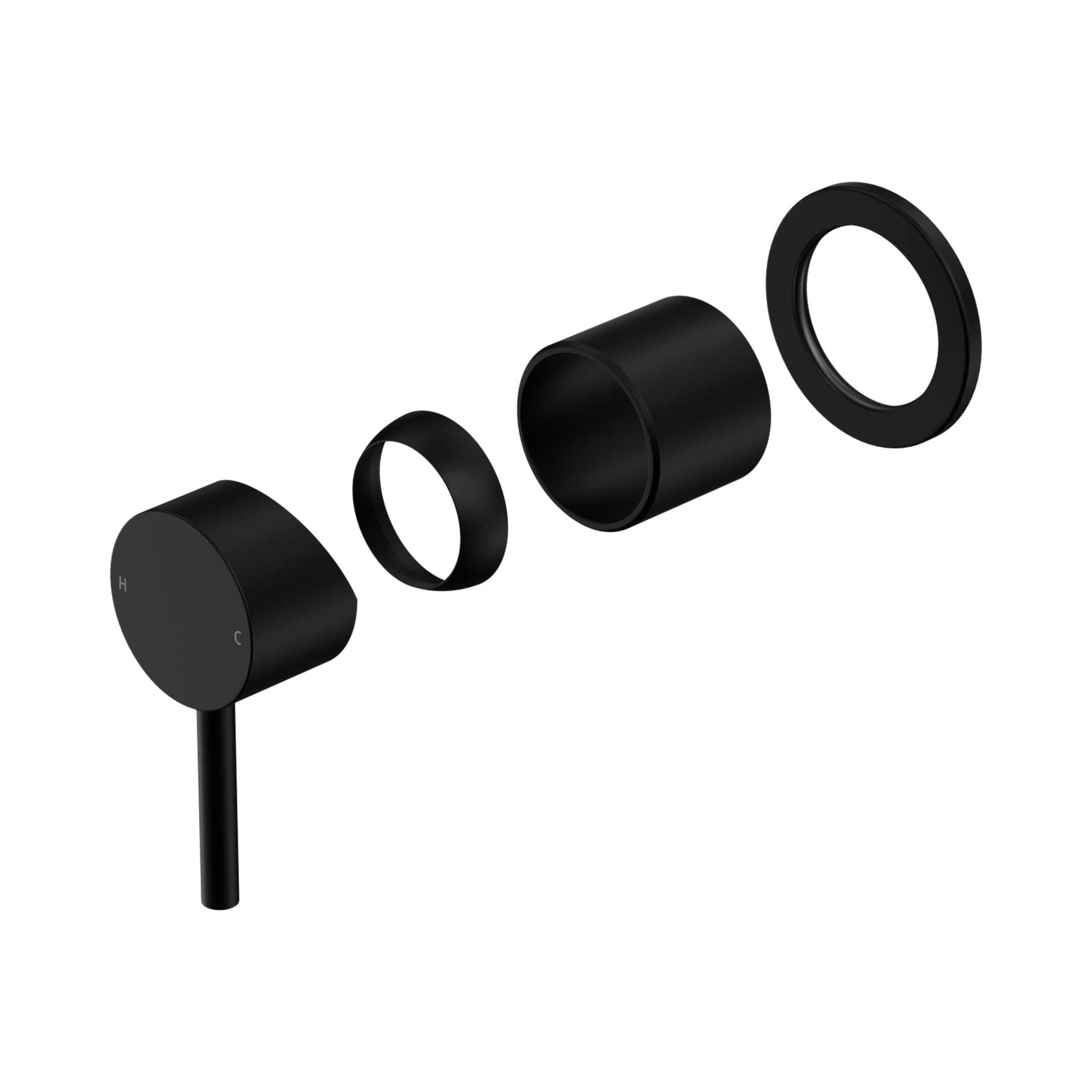 25 B012 MB Dolce II Shower Mixer Trim Kits Only Matte Black image 1