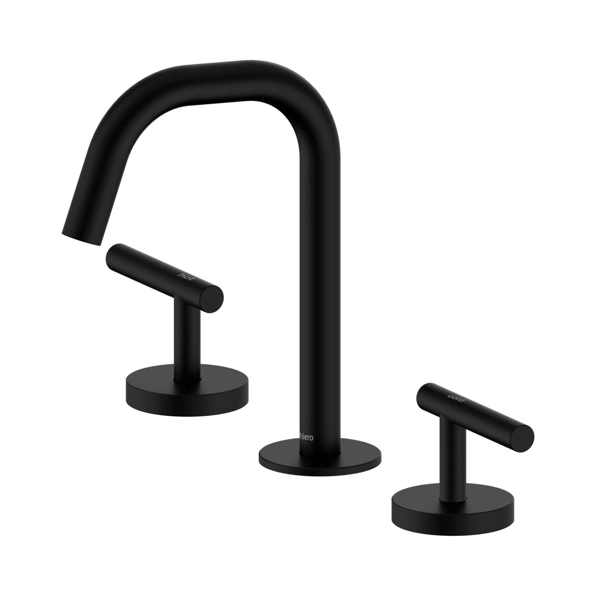 25 D001 MB Mecca Basin Set Edge Spout Matte Black image 1