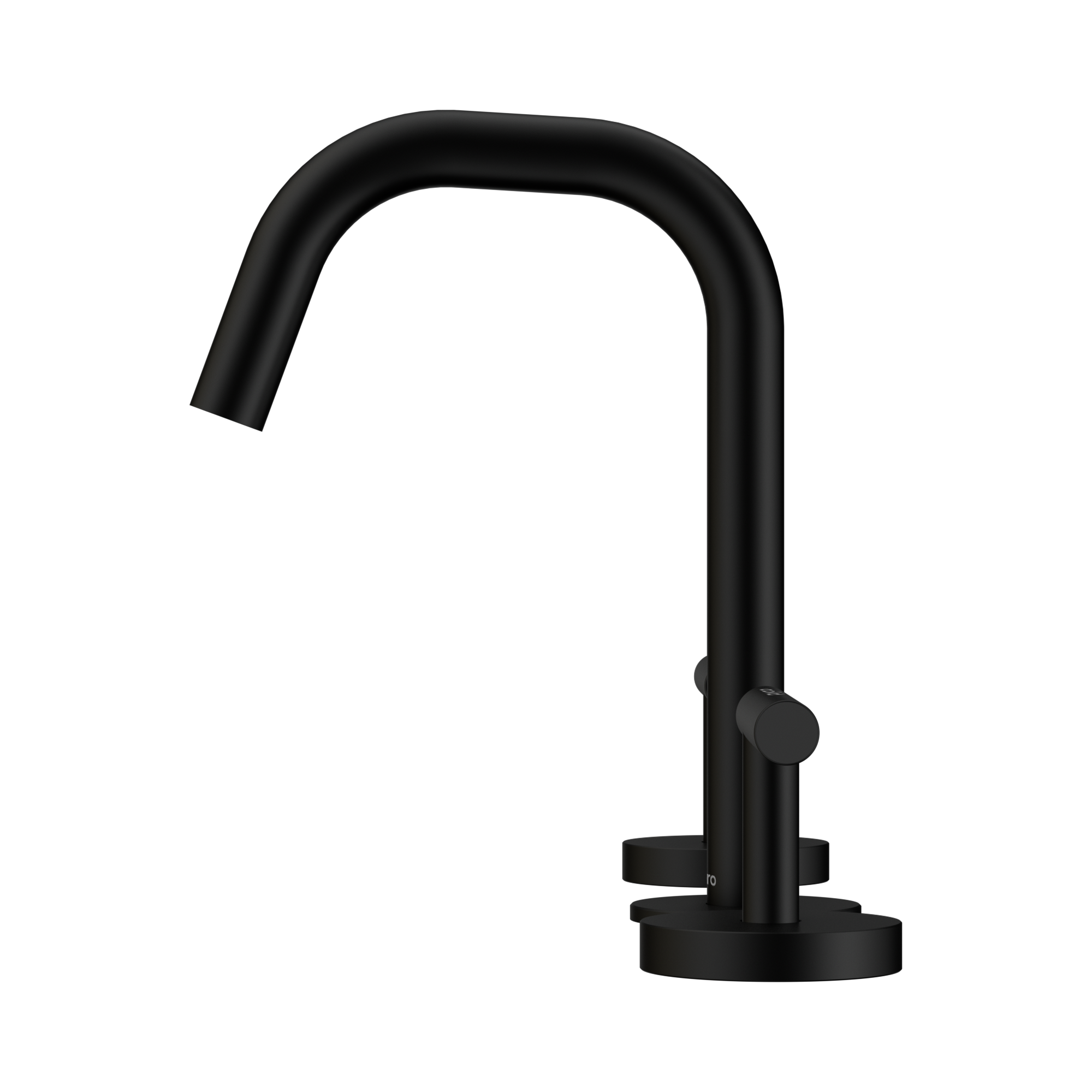 25 D001 MB Mecca Basin Set Edge Spout Matte Black image 2