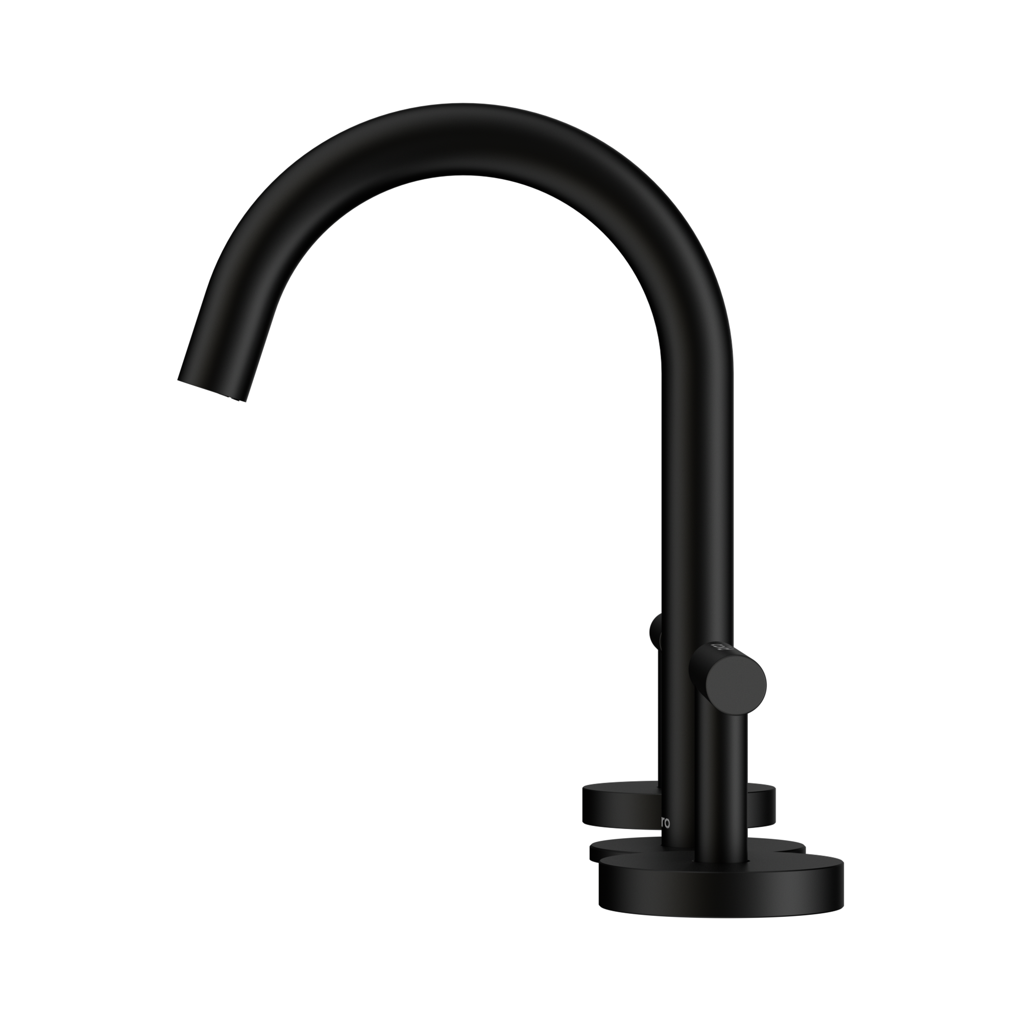 25 D002 MB Mecca Basin Set Arc Spout Matte Black image 2