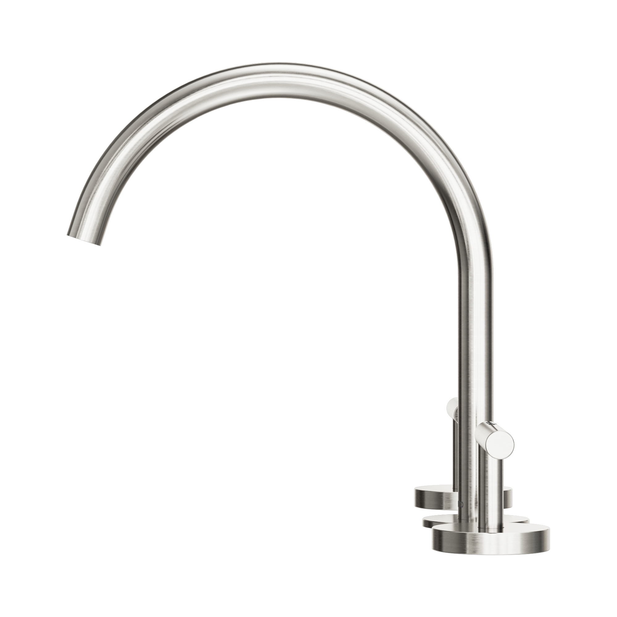 25 D004 BN Mecca Bath Kitchen Set Arc Spout Brushed Nickel image 2