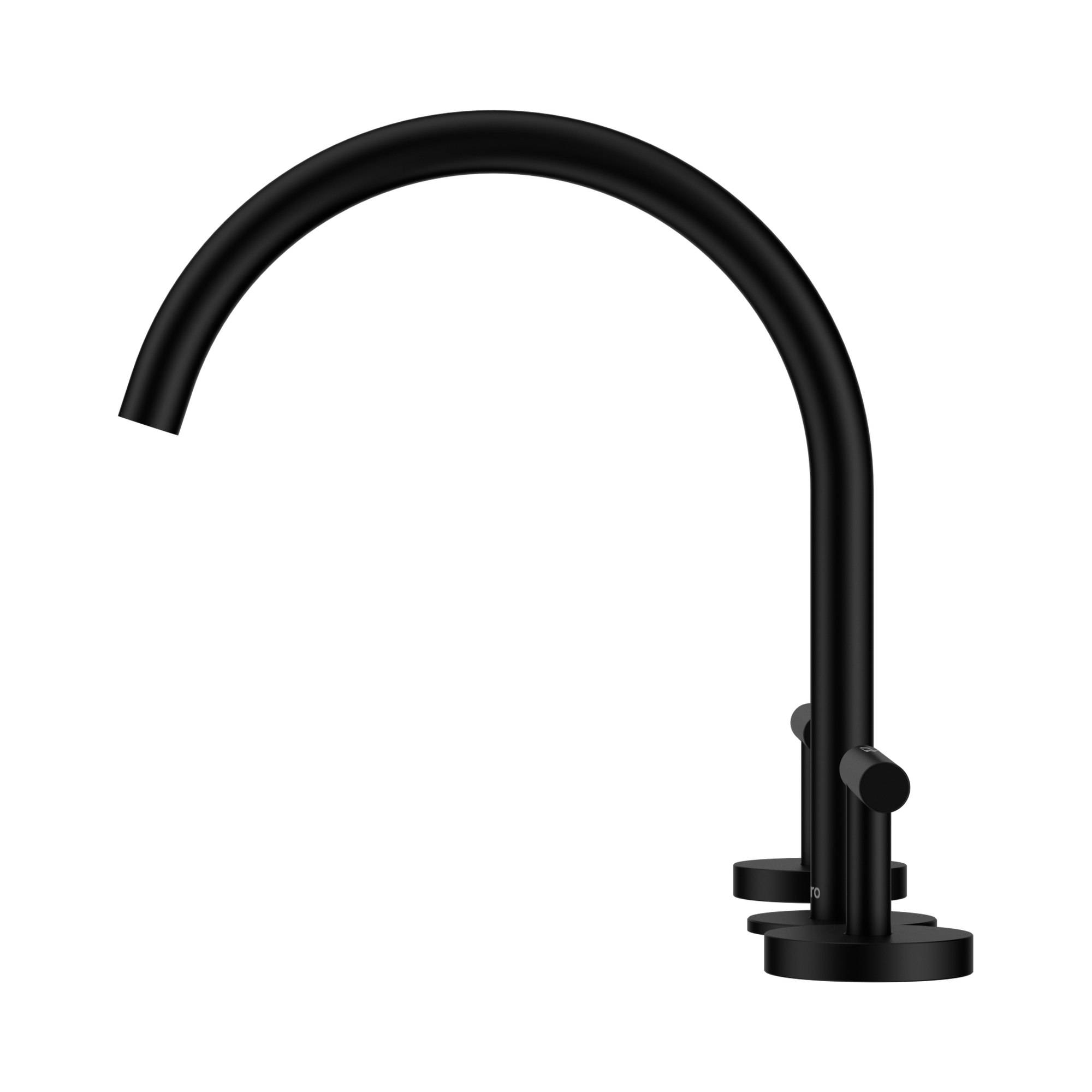25 D004 MB Mecca Bath Kitchen Set Arc Spout Matte Black image 2