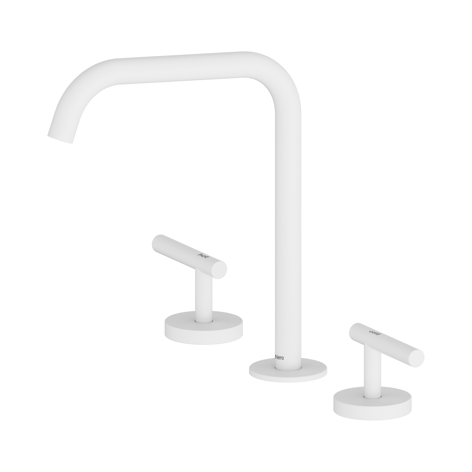 25 D005 MW Mecca Bath Kitchen Set Edge Spout Matte White image 1