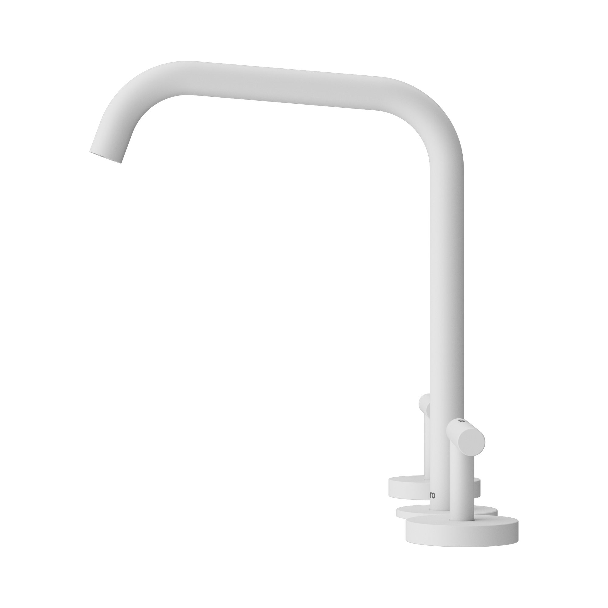 25 D005 MW Mecca Bath Kitchen Set Edge Spout Matte White image 2